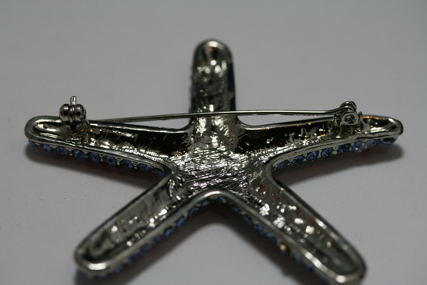 Vintage Rhinestone Silver Sea Star Brooch, Starfish Brooch, Vintage Jewelry, Wedding Brooch