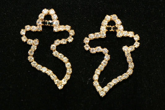 Rhinestone Halloween Earrings for Women Ghost Post Cute Earrings for Women and Teen Girls