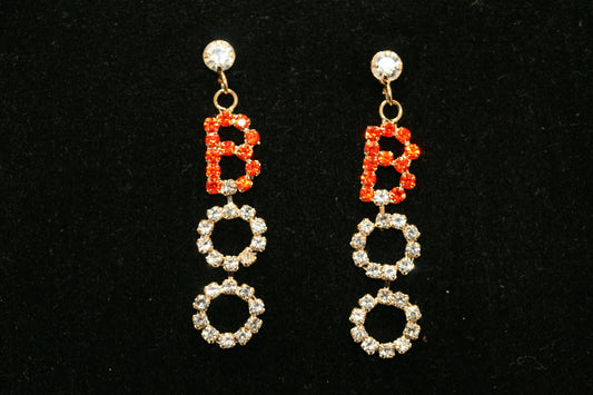 Rhinestone BOO Earrings Halloween BOO Post Earrings Spooky Scary Fun Party Jewelry