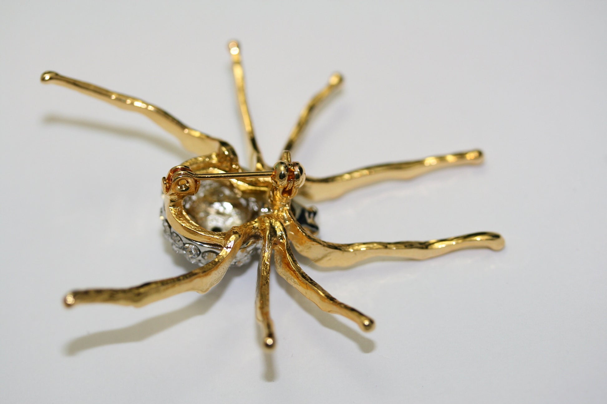 Rhinestone Halloween Crystal Spider Brooches Pins For Man Women Insect Brooch Pin
