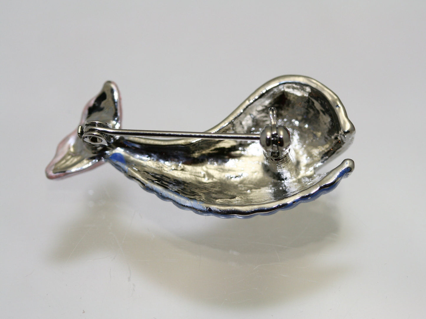 Sapphire Blue Rhinestone Whale Pin Ocean Wild Animal Pin Brooch, Crystal Whale Brooch