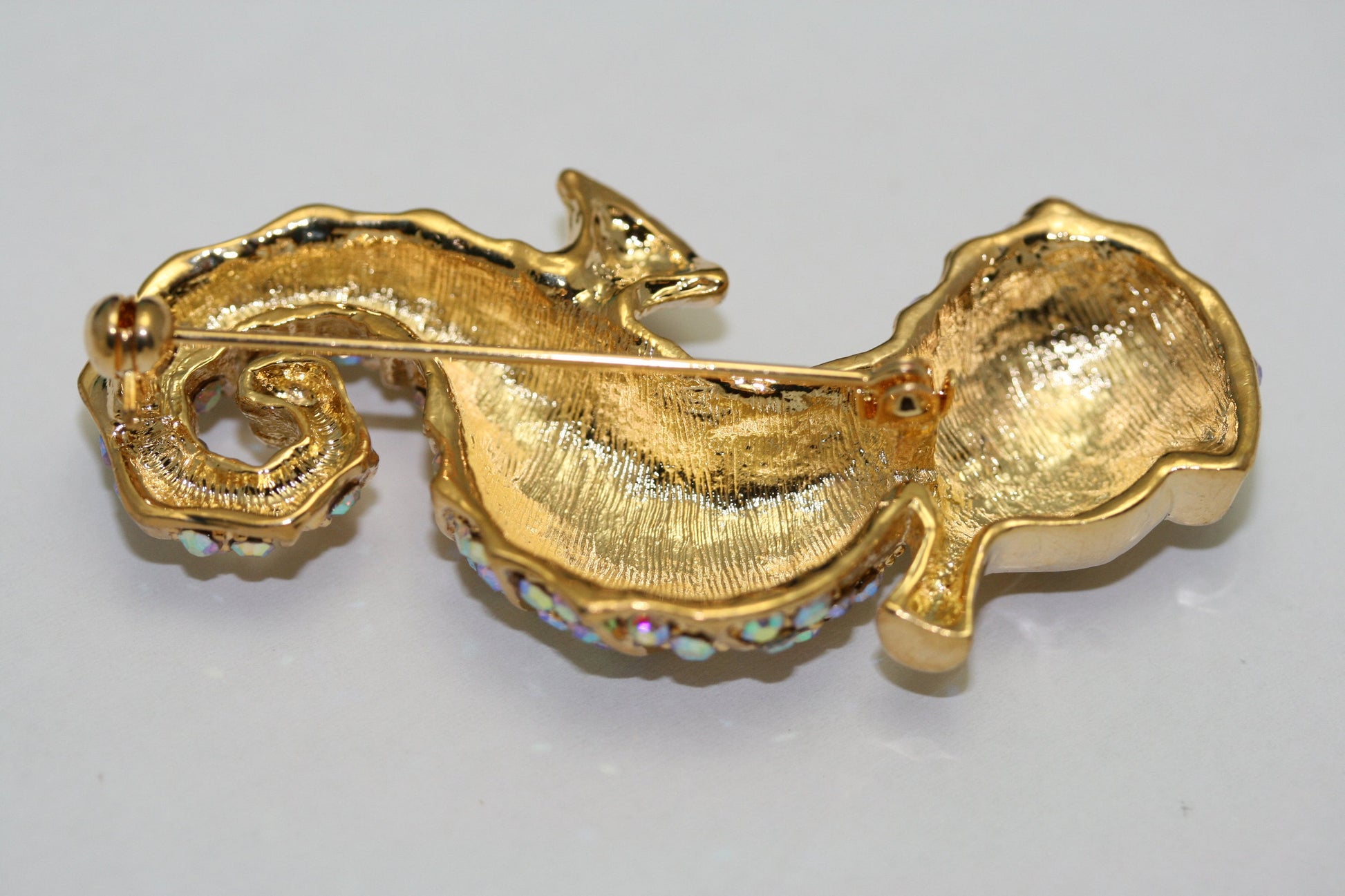 Vintage Seahorse Brooches Crystal Rhinestones Brooch Pin Jewelry Accessories
