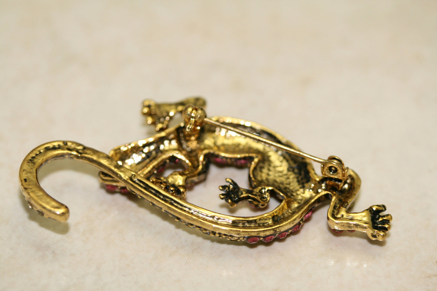 Unique Gecko Lizard Brooch Pin Multi-Colors Rhinestones Crystal Brooch Pin, Animal Fashion Jewelry