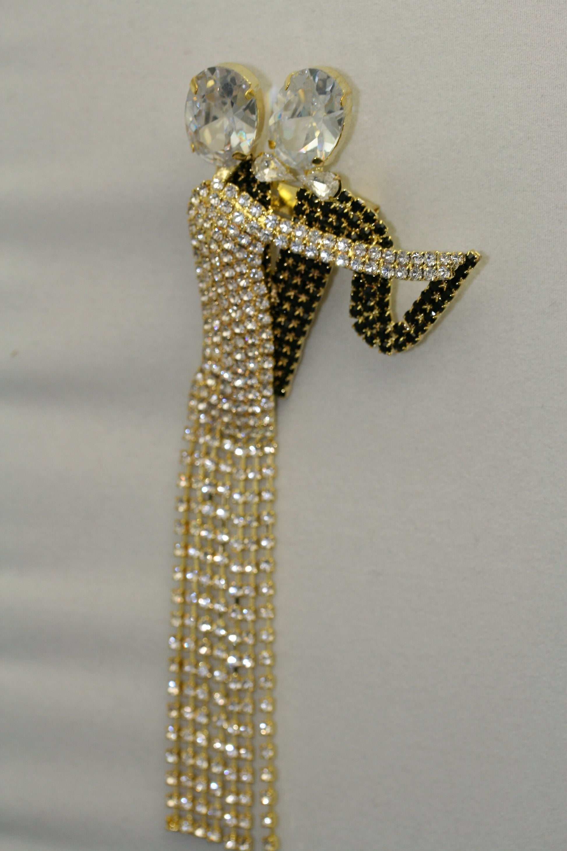 Ballroom Dancers Pin CZECH-style Rhinestones Dancing Couple Dancers Brooch Waltzing Art Deco