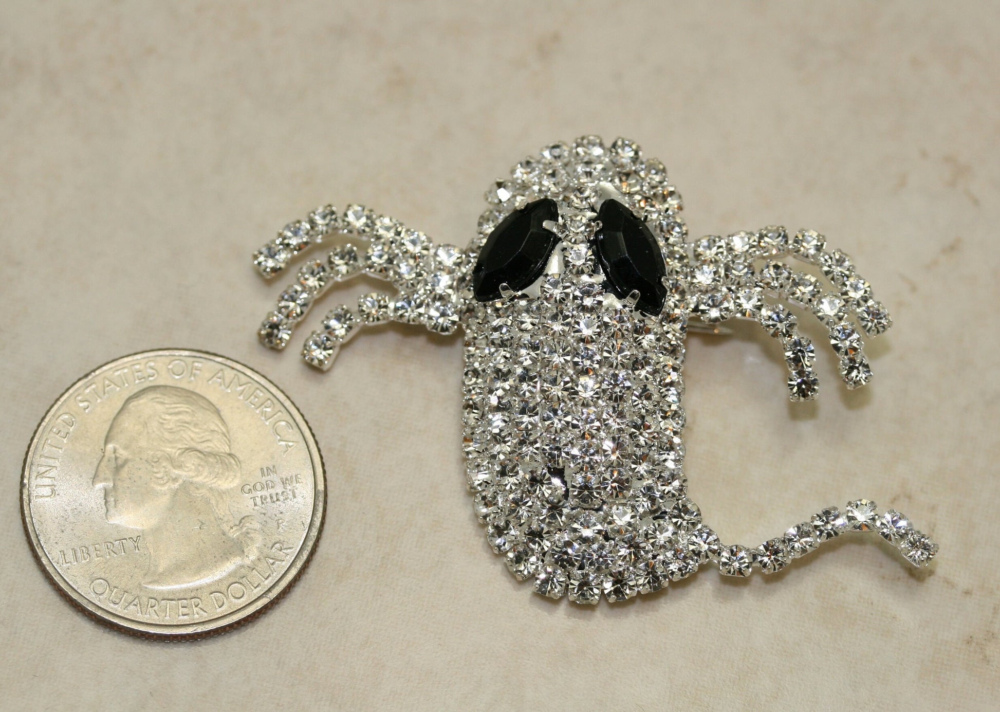 GRANDLING Bling bling Halloween Ghost Theme Gift Rhinestone Jewelry "Ghost" Brooch Pins
