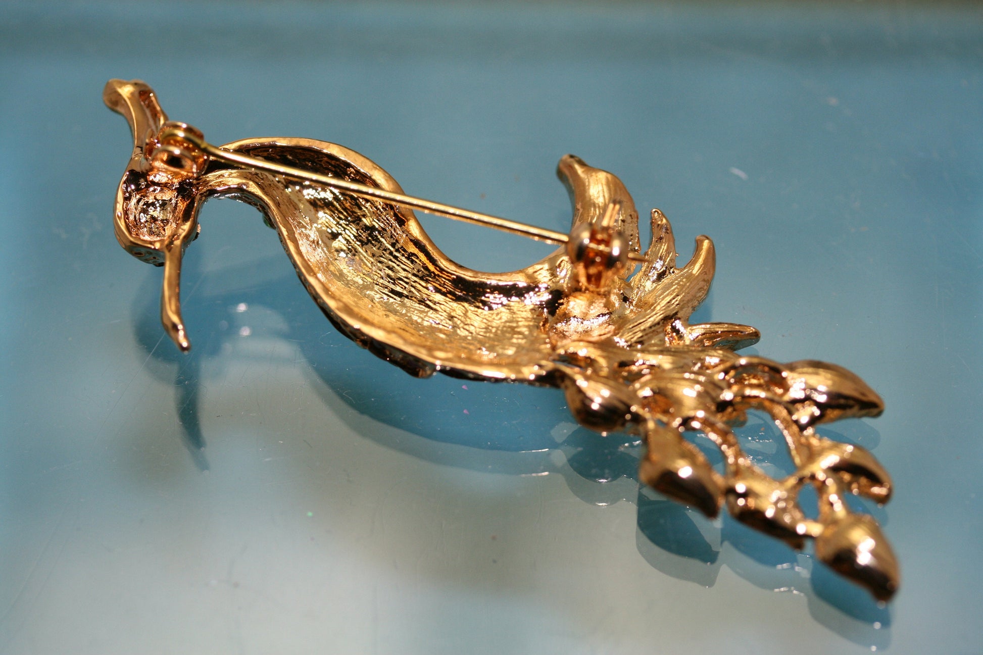 Vintage Rhinestone Peacock Brooch, Colorful Crystal Peacock Brooch Pin, Fashion Jewelry Pin,