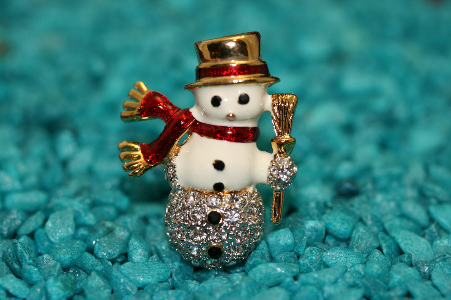 Rhinestone Snowman Brooch Christmas Snowman Pin, Suit Lapel Pin for Gift Party Fashion Holiday Jewelry