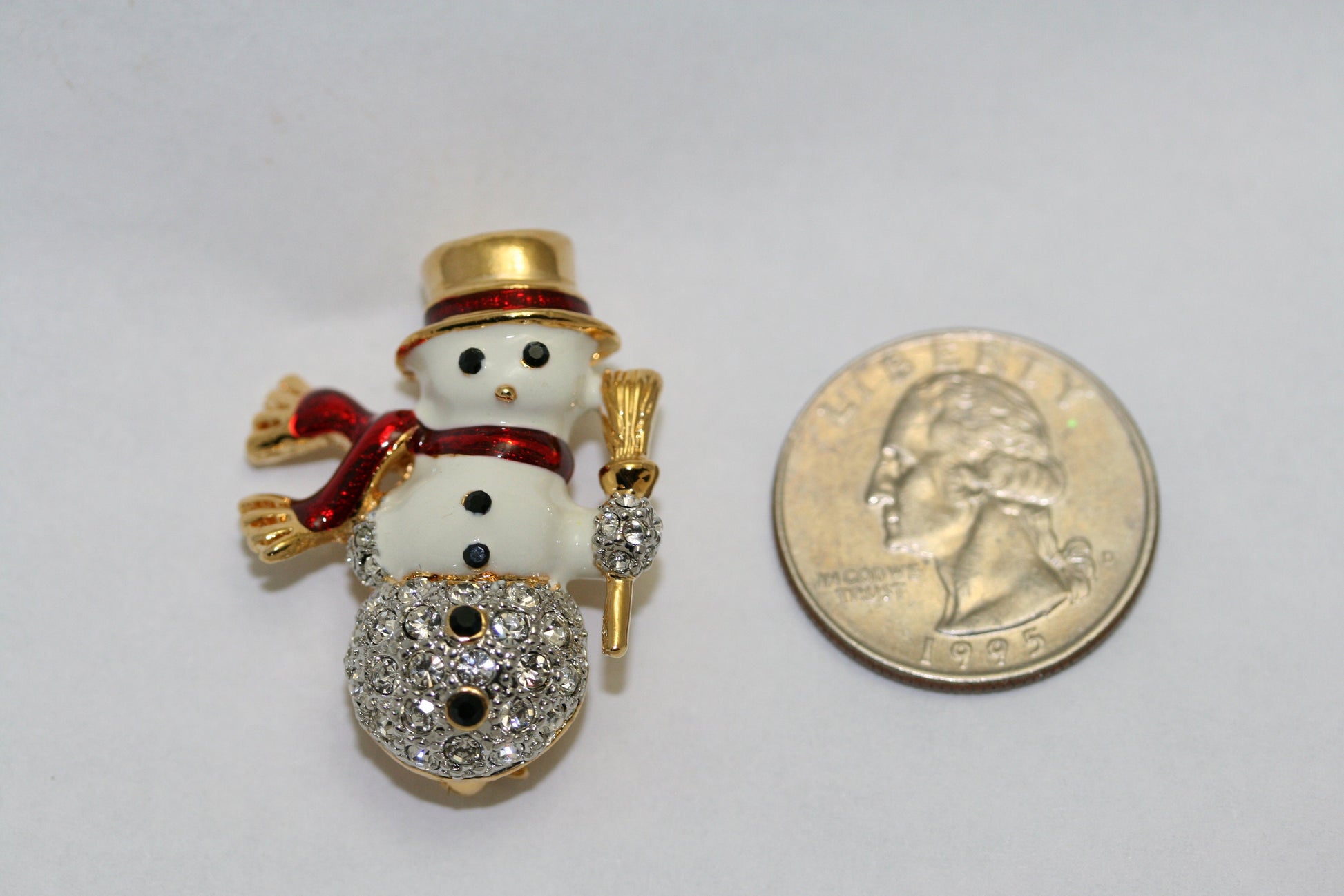 Rhinestone Snowman Brooch Christmas Snowman Pin, Suit Lapel Pin for Gift Party Fashion Holiday Jewelry