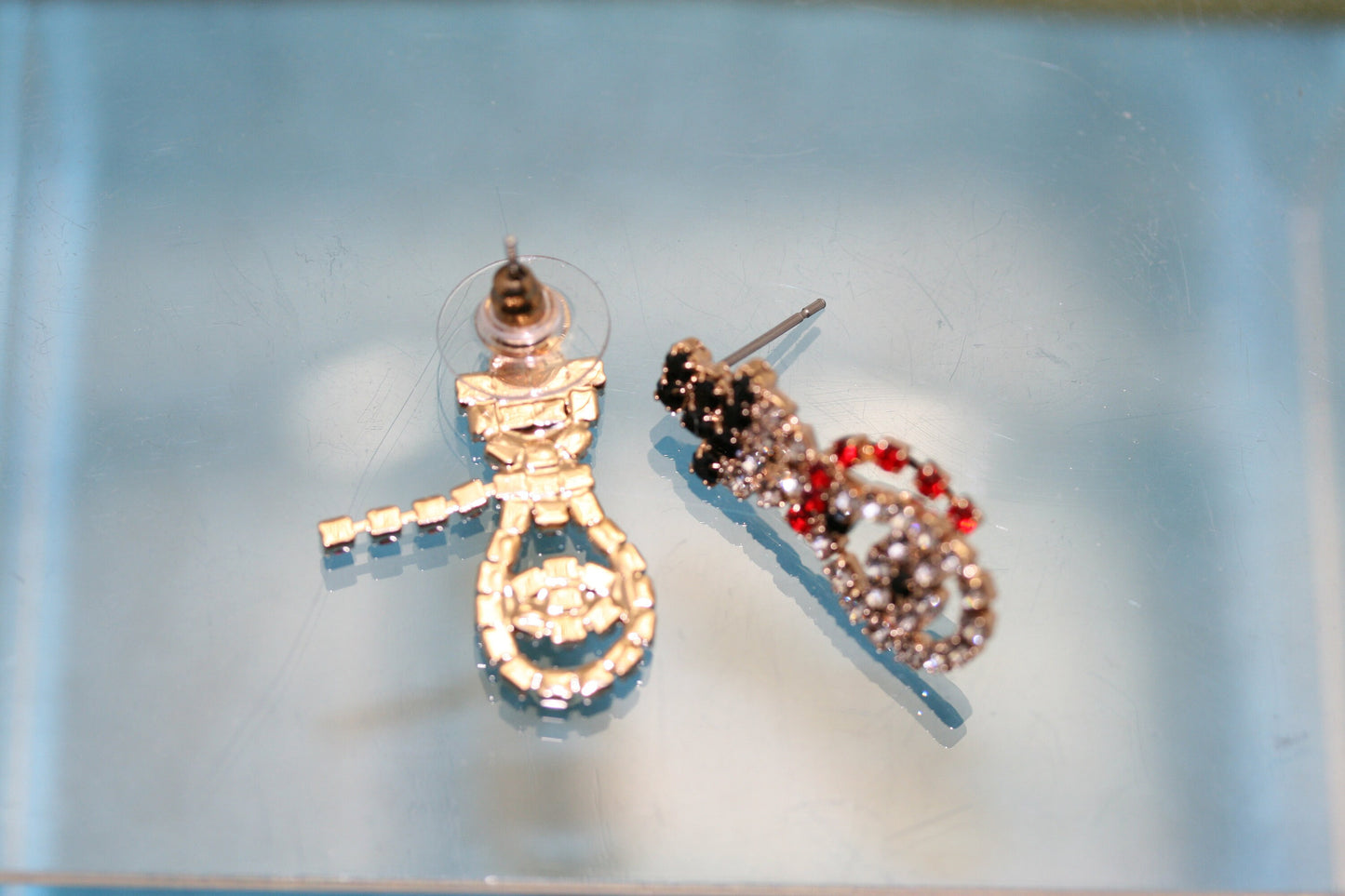 Rhinestone Christmas Snowman Earring, Christmas Stud Earring, Holiday Jewelry