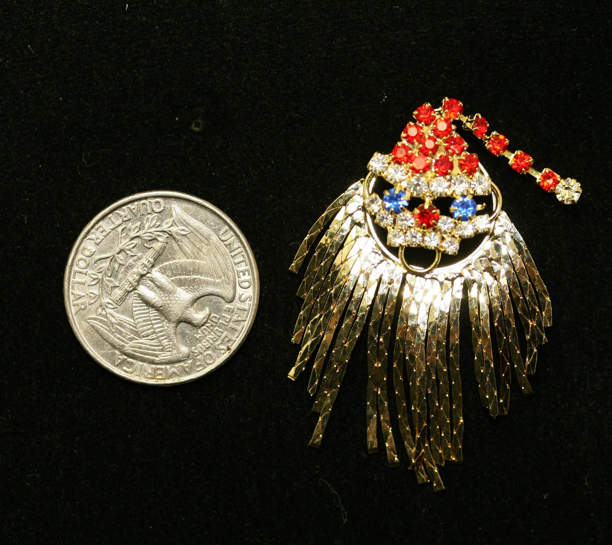 Christmas Santa Claus Face Brooch and Earrings Set , Santa Clause pin, Santa Clause Earrings Christmas Holiday Jewelry Set