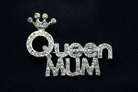 Queen Mother, Queen Mum Rhinestone Pin/Brooch for Grandmother/Mother -Crown, Tiara