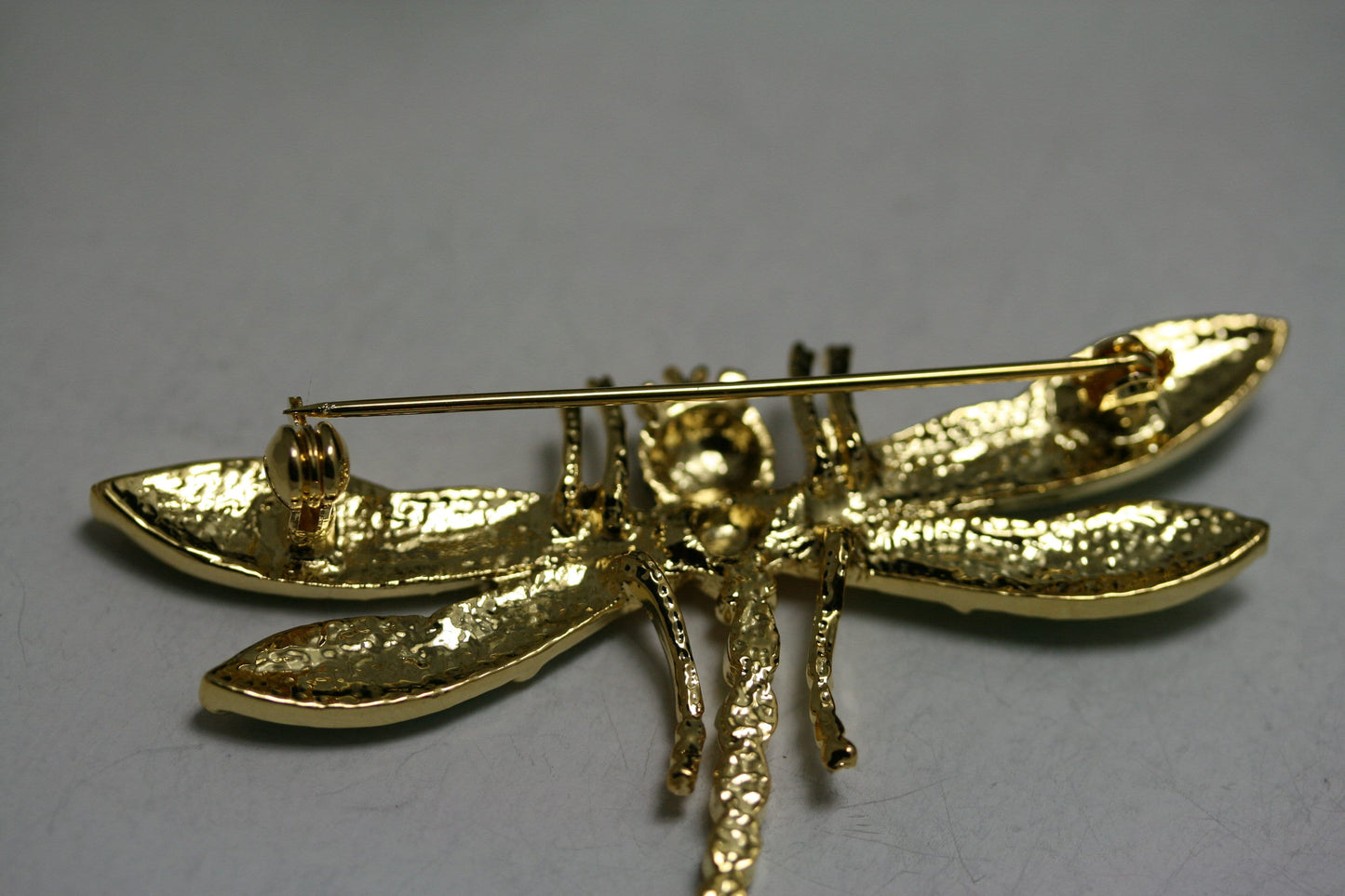 Green Crystal Dragonfly Brooch For Women Insect Rhinestone Brooches Pins