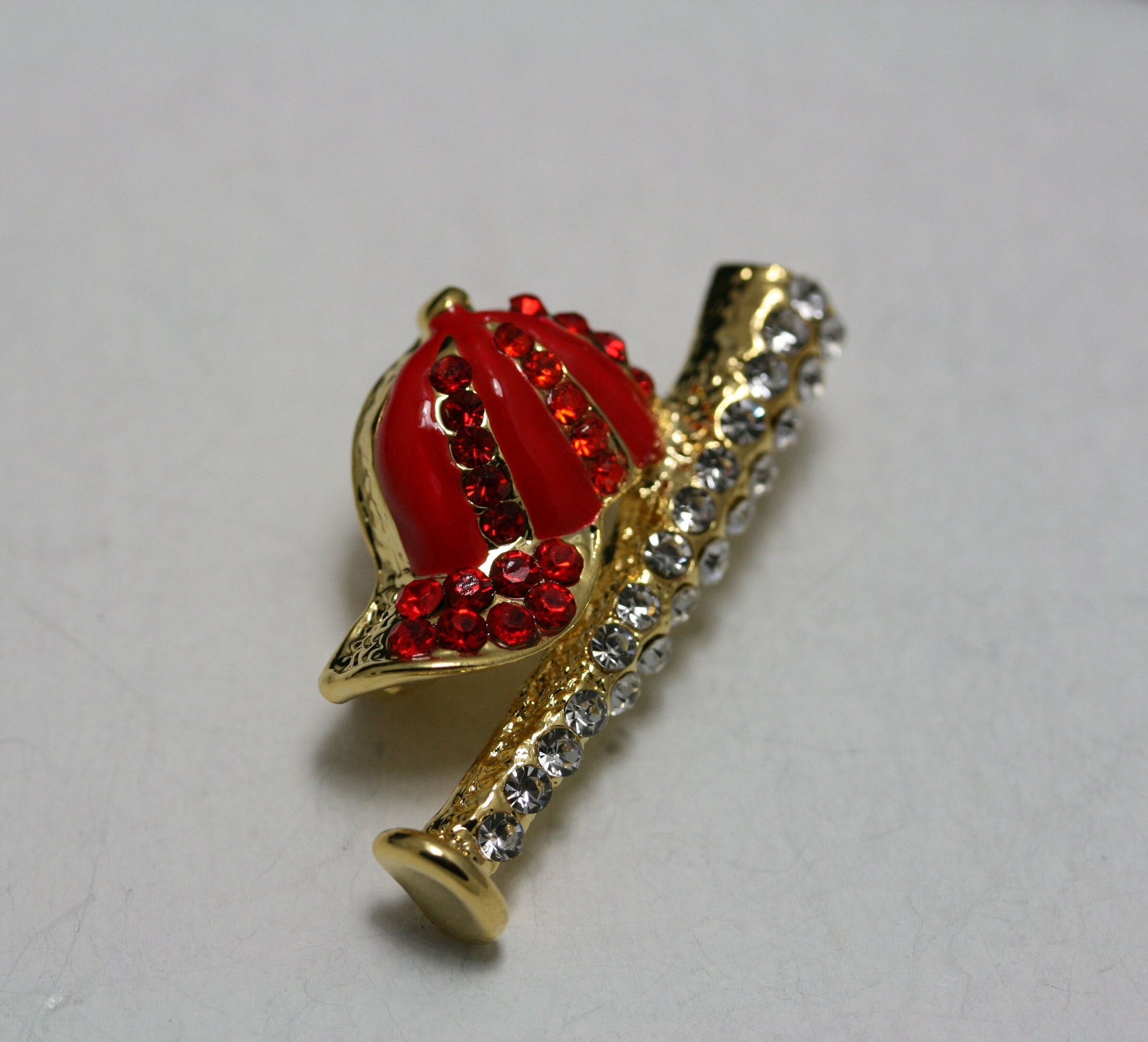 Rhinestone Baseball Cap Bat Sports Pin Brooch Jewelry Pin, Crystal Baseball Cap Bat with Hat Pin, Baseball Jewelry