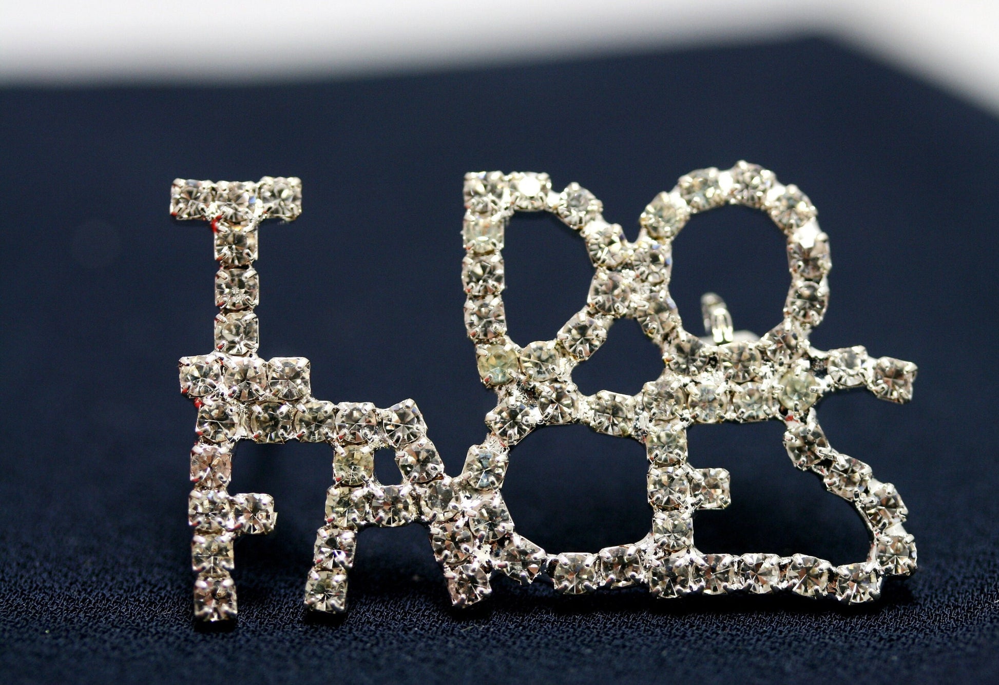 Rhinestone word Pins, "I do Nails" ,"I do hairs", " I do faces".