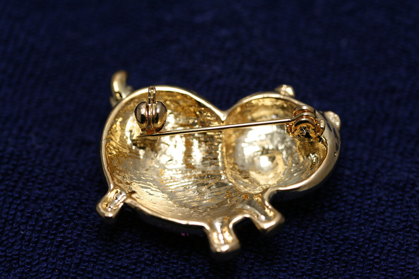 Pink Pig Brooch Pin, Rhinestone Pink Pig Brooch, Crystal pig pin