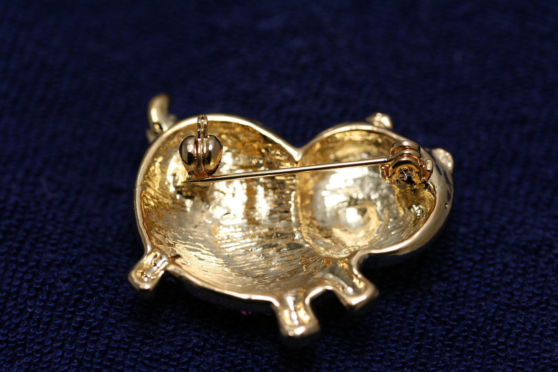 Pink Pig Brooch Pin, Rhinestone Pink Pig Brooch, Crystal pig pin