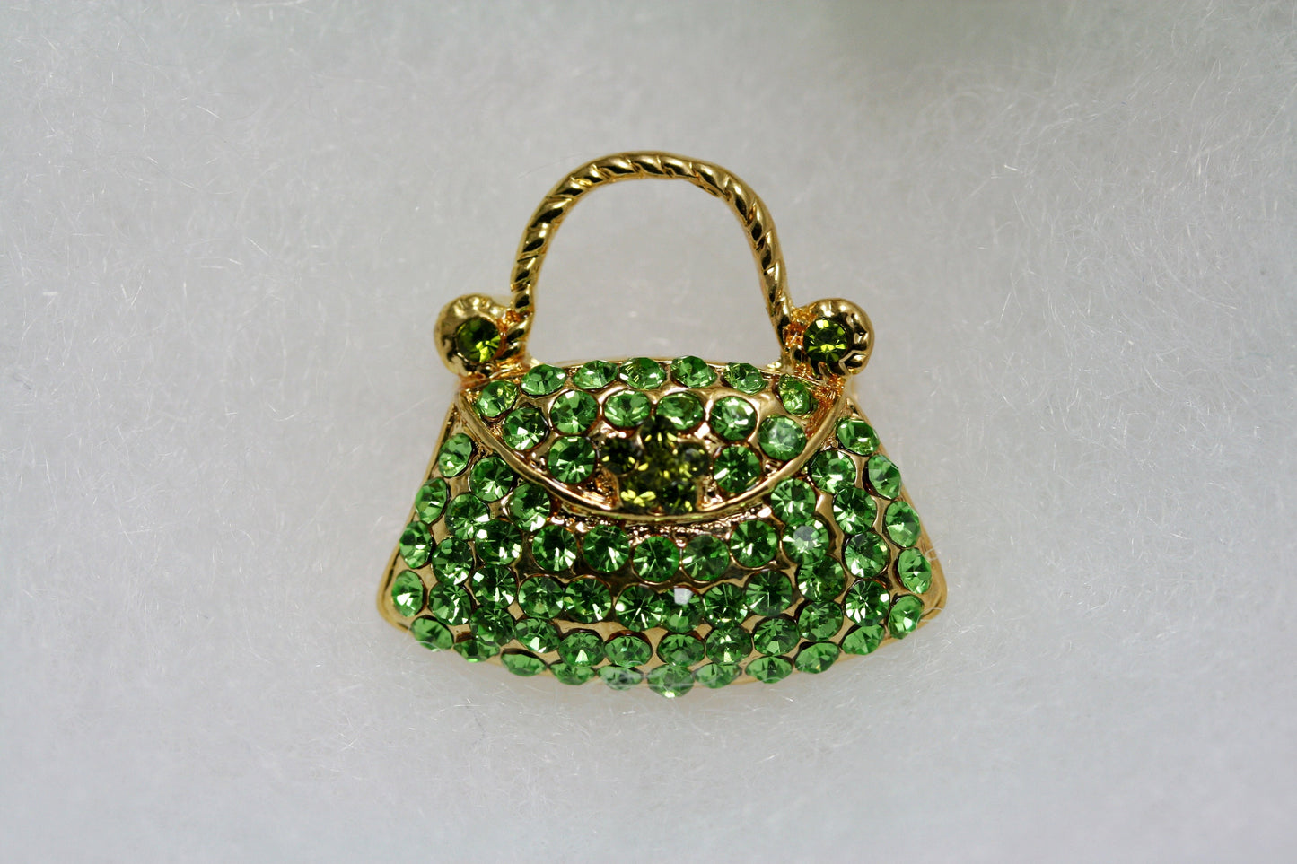 Crystal Women Basket Purse Handbag Trinket Brooch Pin, Rhinestone Women Purse Fashion Jewelry Gift, DIY Jewelry