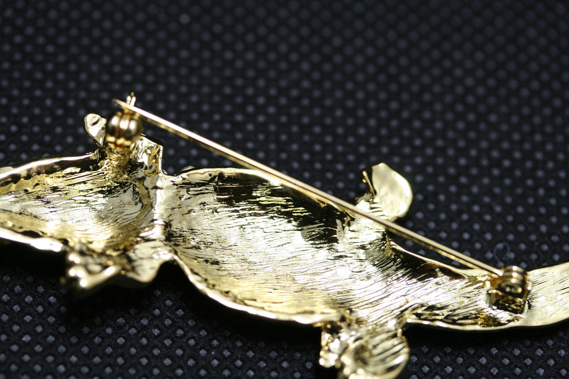 Vintage Jewelry Beautiful Gold Tone and Rhinestone Alligator Pin Brooch, Crocodile Brooch, Animal Brooch, Lizard Brooch