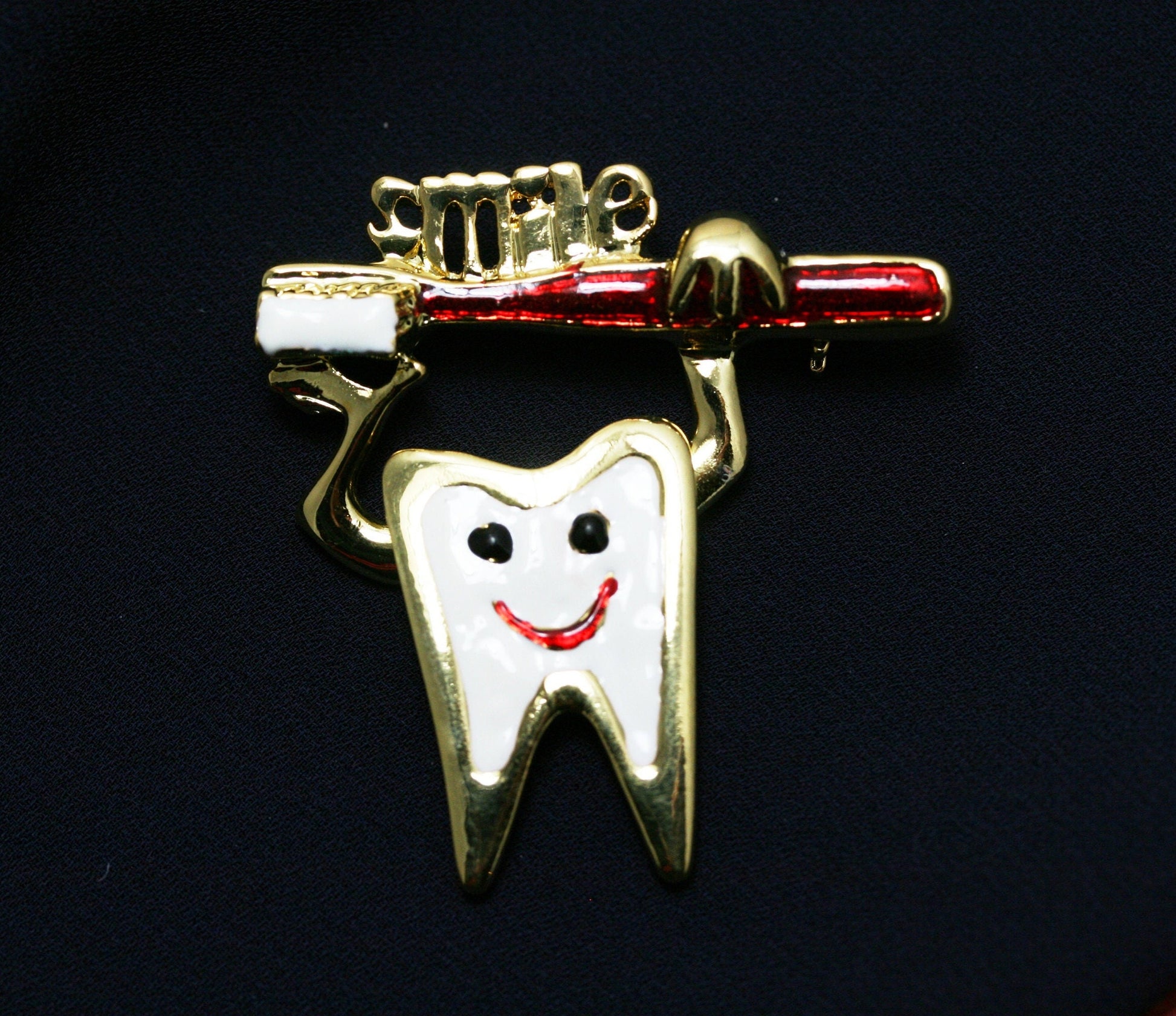 Teeth Tooth Brooch Pins Enamel Health Logo Toothbrush Pin Dentist Badge Brooches
