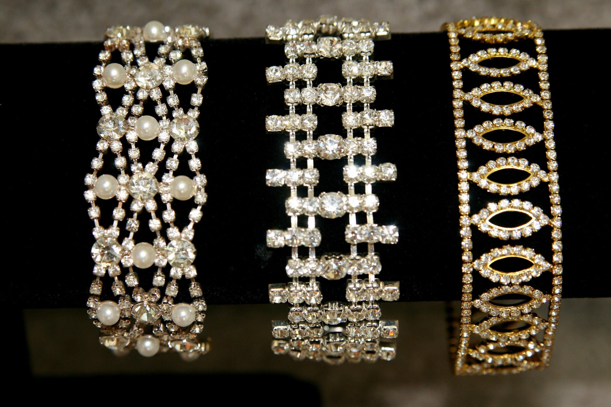 Rhinestone Women's Bracelet Vintage Style Precious Stylish Elegant Fashion French Chrome Bracelet WITH CLASP (Clearance No Return)