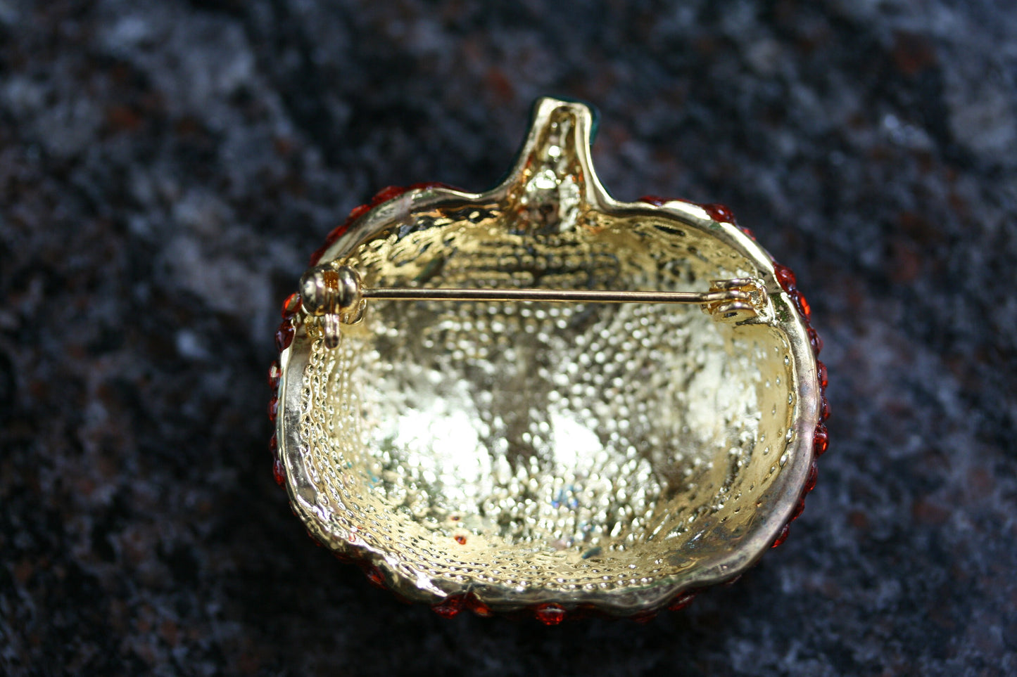 Rhinestone Fall Autumn Cornucopia Halloween Thanksgiving Pumpkin Pin Brooch, Holiday Fashion Costume Jewelry