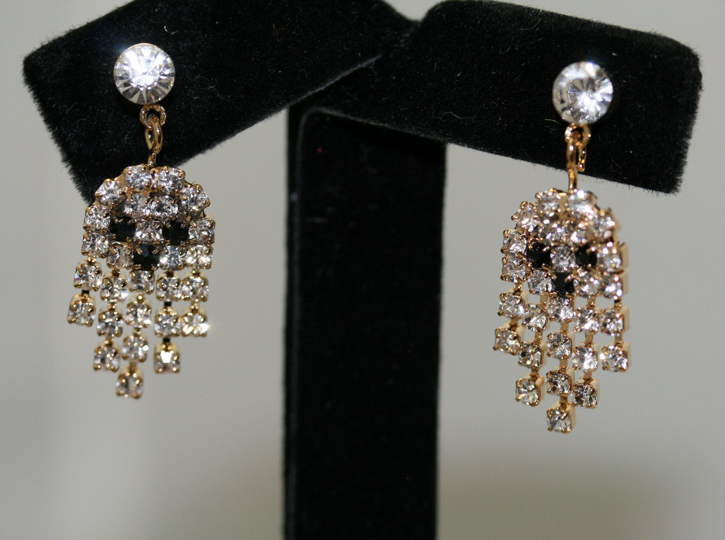 Halloween Earrings Halloween Jewelry Gifts Rhinestone Ghost Dangle Earrings for Party Jewelry Accessories
