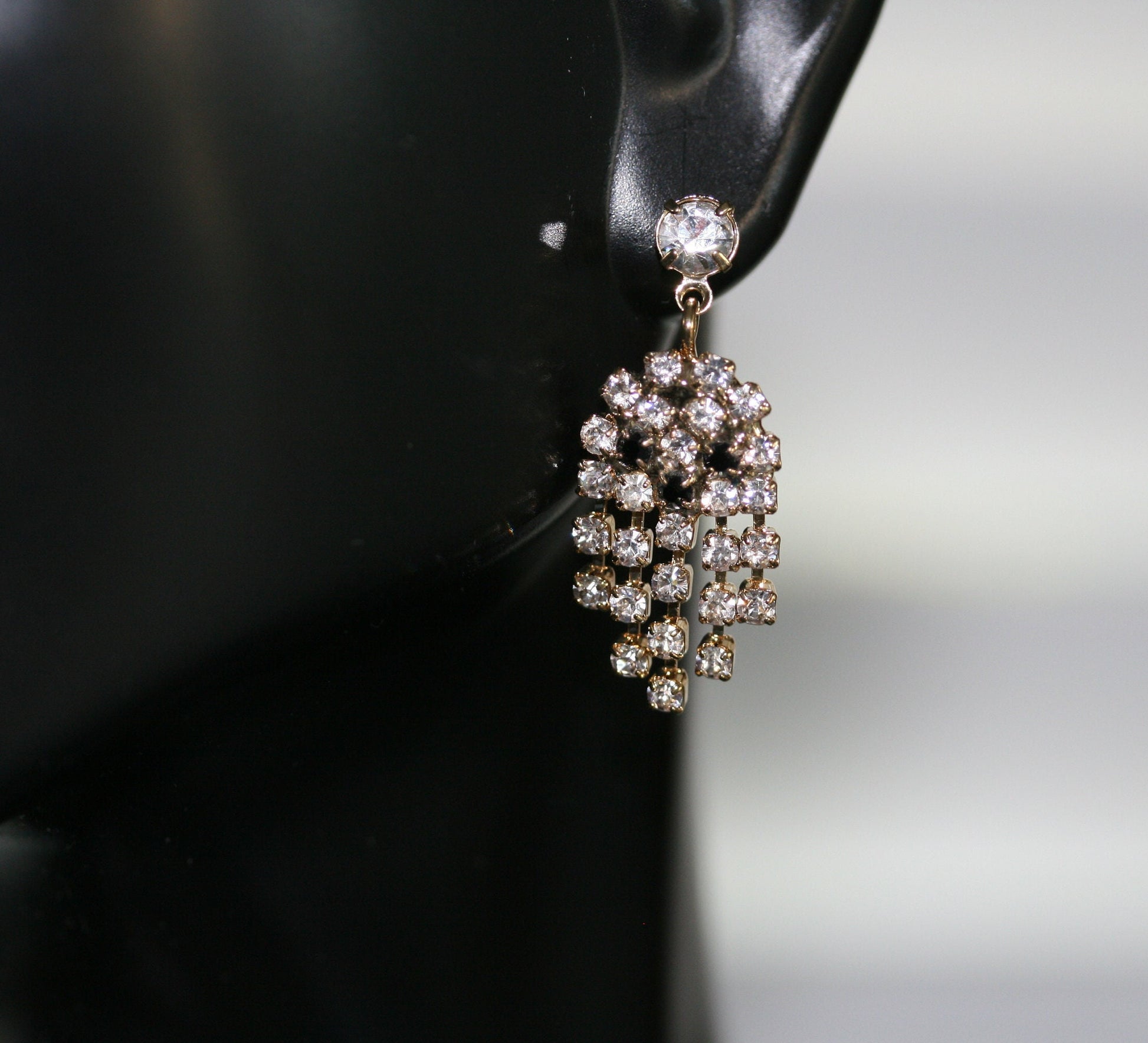Halloween Earrings Halloween Jewelry Gifts Rhinestone Ghost Dangle Earrings for Party Jewelry Accessories