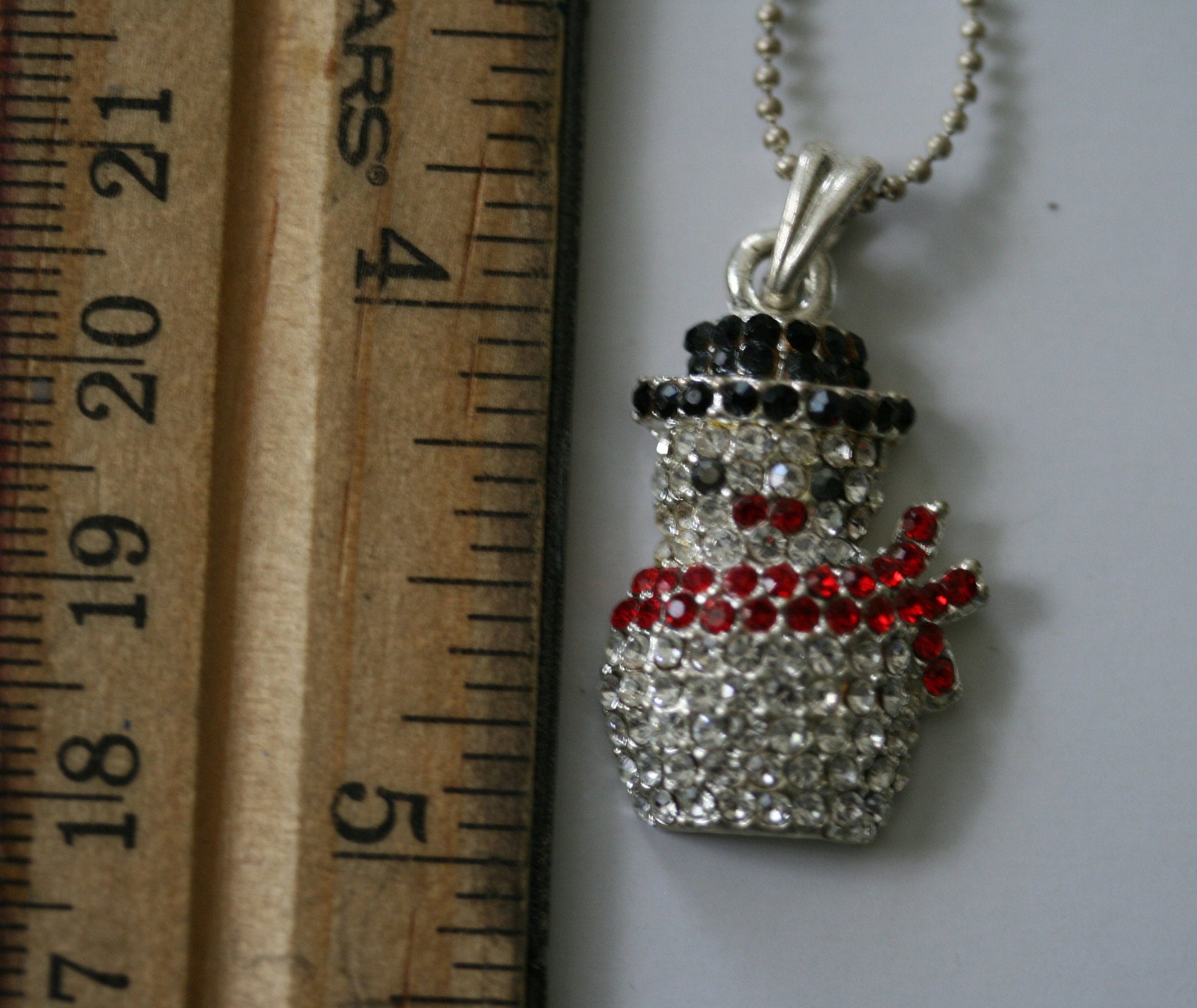 Rhinestone Christmas Stockings, Snowflake, Snowman, Santa hat, Candy Cane Charm, Xmas Pendant Necklace, Small Xmas Pendant with Chain