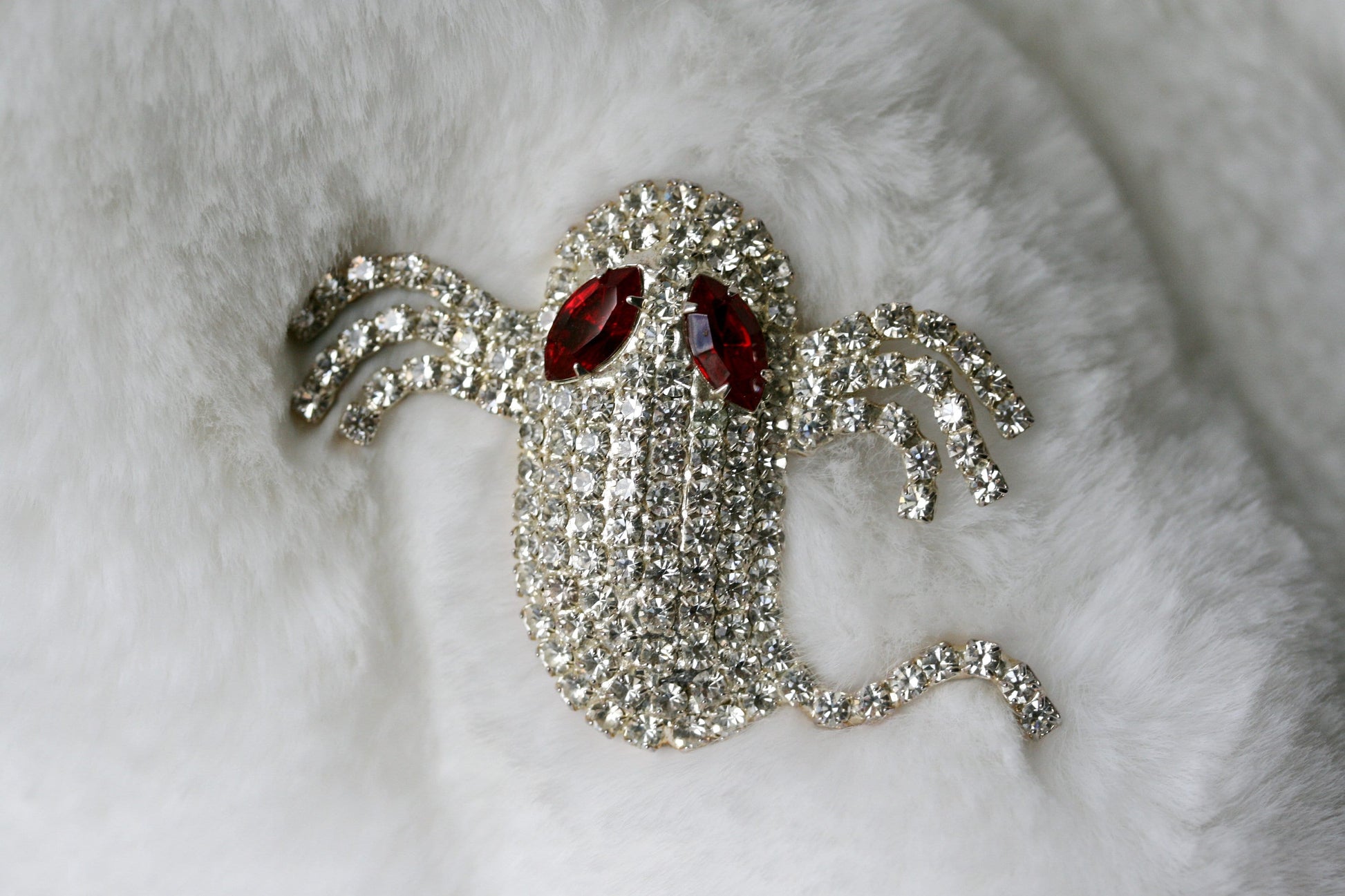 GRANDLING Bling bling Halloween Ghost Theme Gift Rhinestone Jewelry "Ghost" Brooch Pins