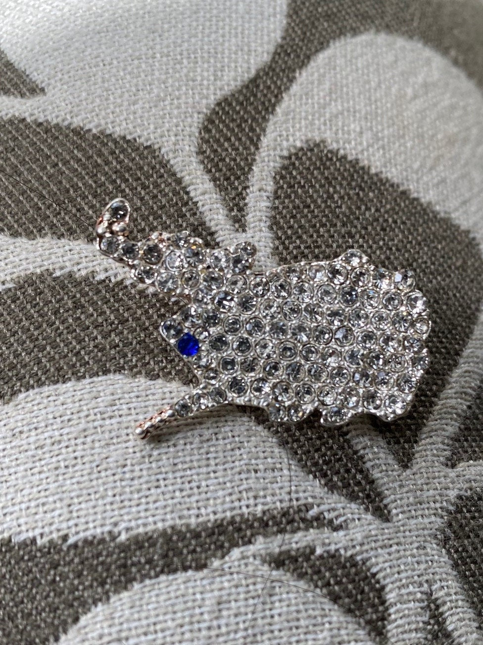 Rhinestone West Virginia State Pin Brooch, WV State West Virginia State Jewelry, State Shaped Pin