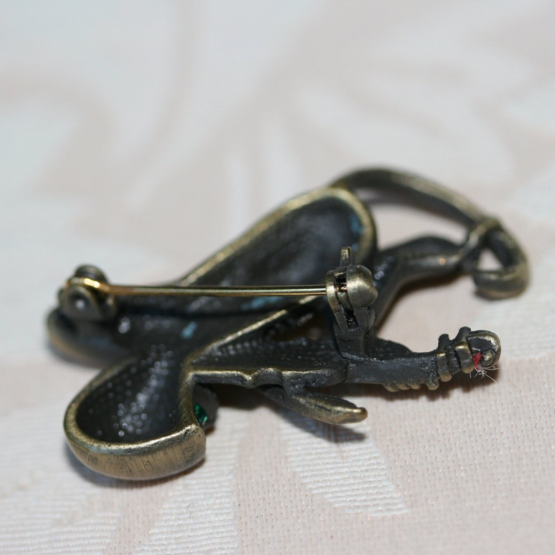 Vintage Brooch Monkey Playing Violin,