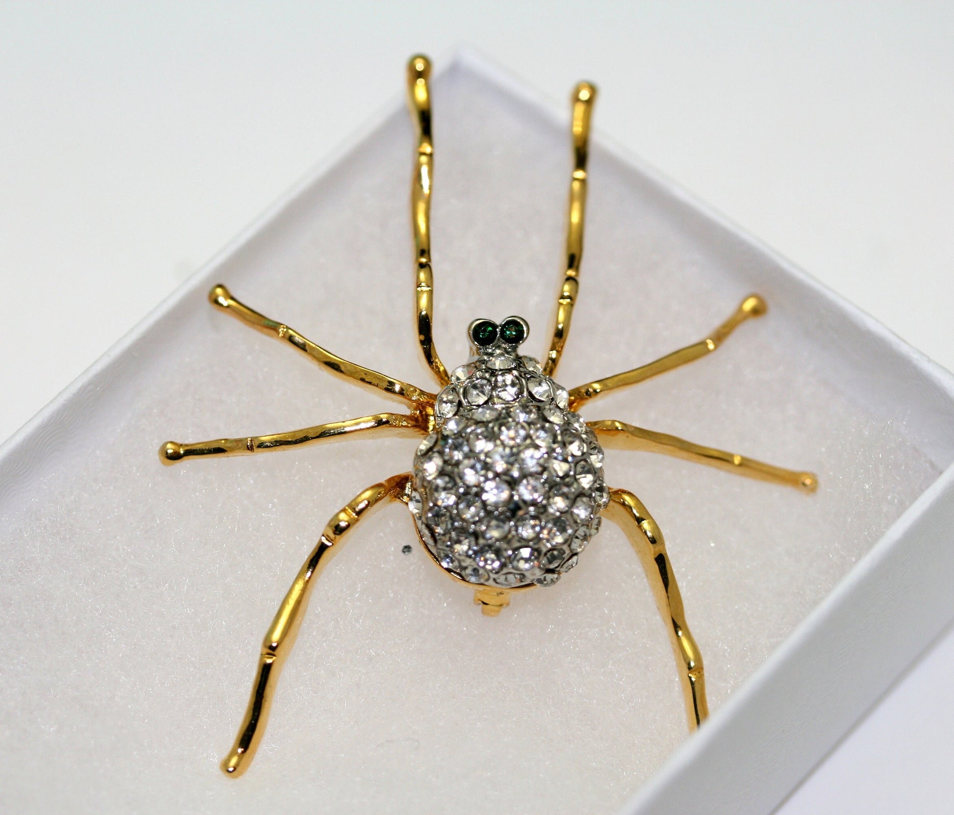 Rhinestone Halloween Crystal Spider Brooches Pins For Man Women Insect Brooch Pin