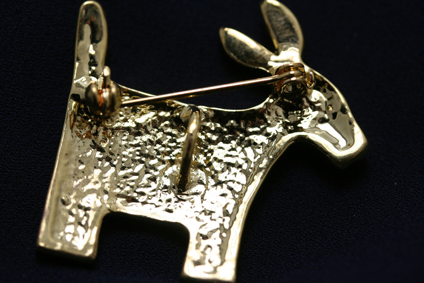 Democratic Party Symbol Patriotic Blue Red Rhinestone Pave Donkey Brooch Pin