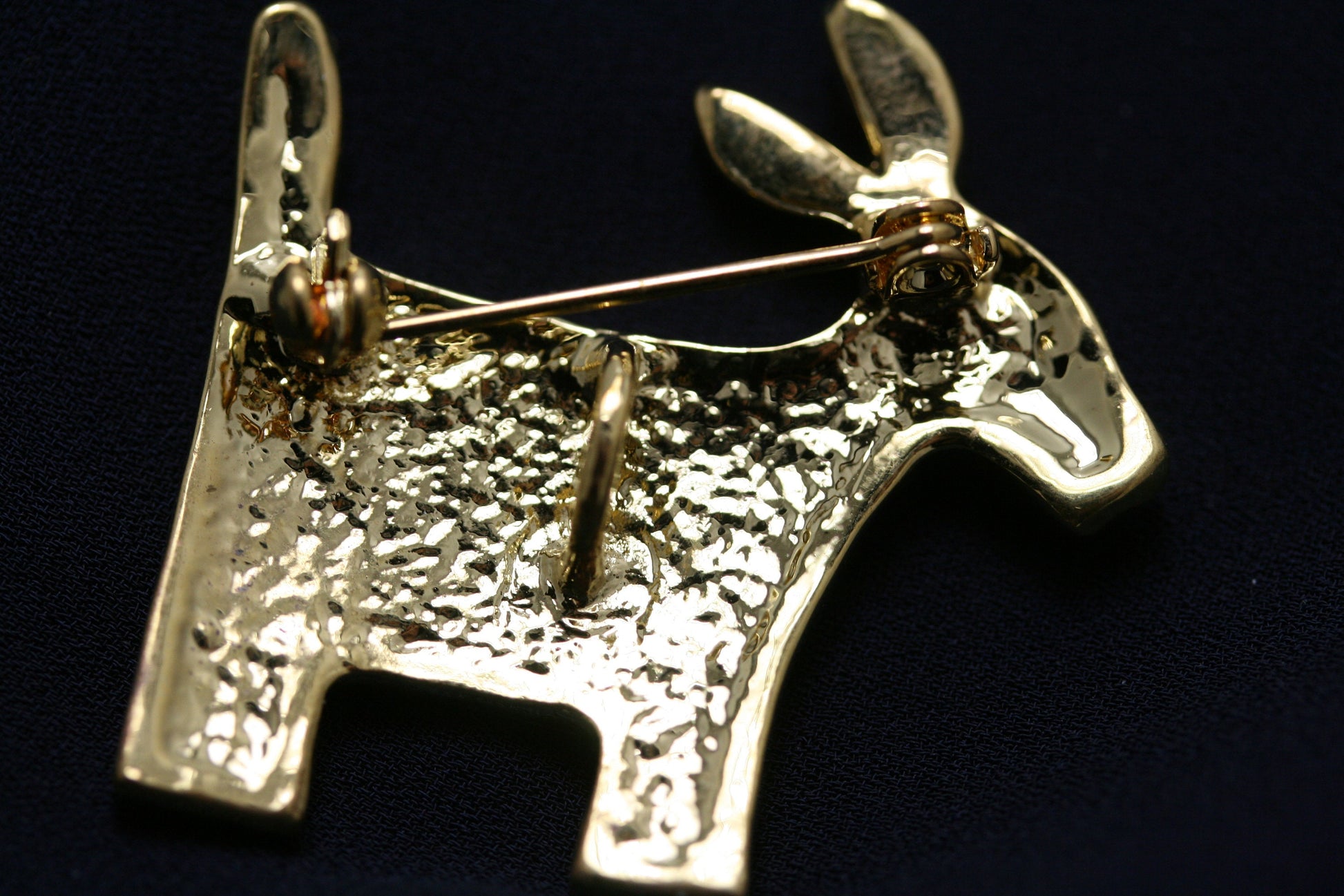 Democratic Party Symbol Patriotic Blue Red Rhinestone Pave Donkey Brooch Pin