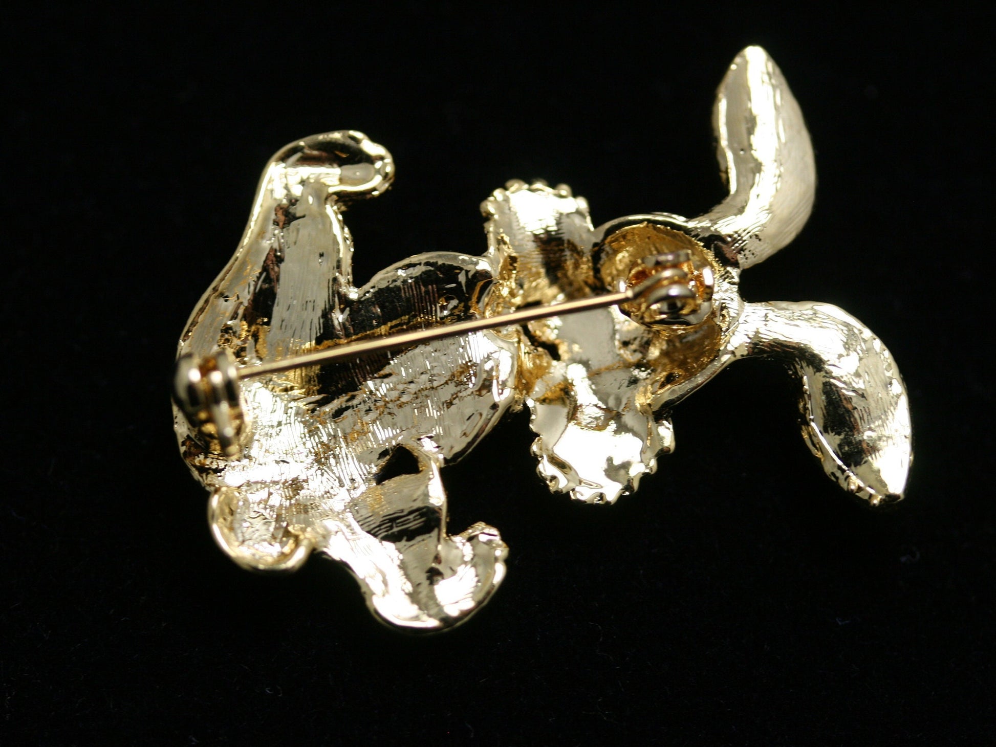 Easter Bunny Pin, Vintage Rhinestone Rabbit Brooch, Rainbow of Sparkling Colors, Gold Tone Figural Easter Jewelry