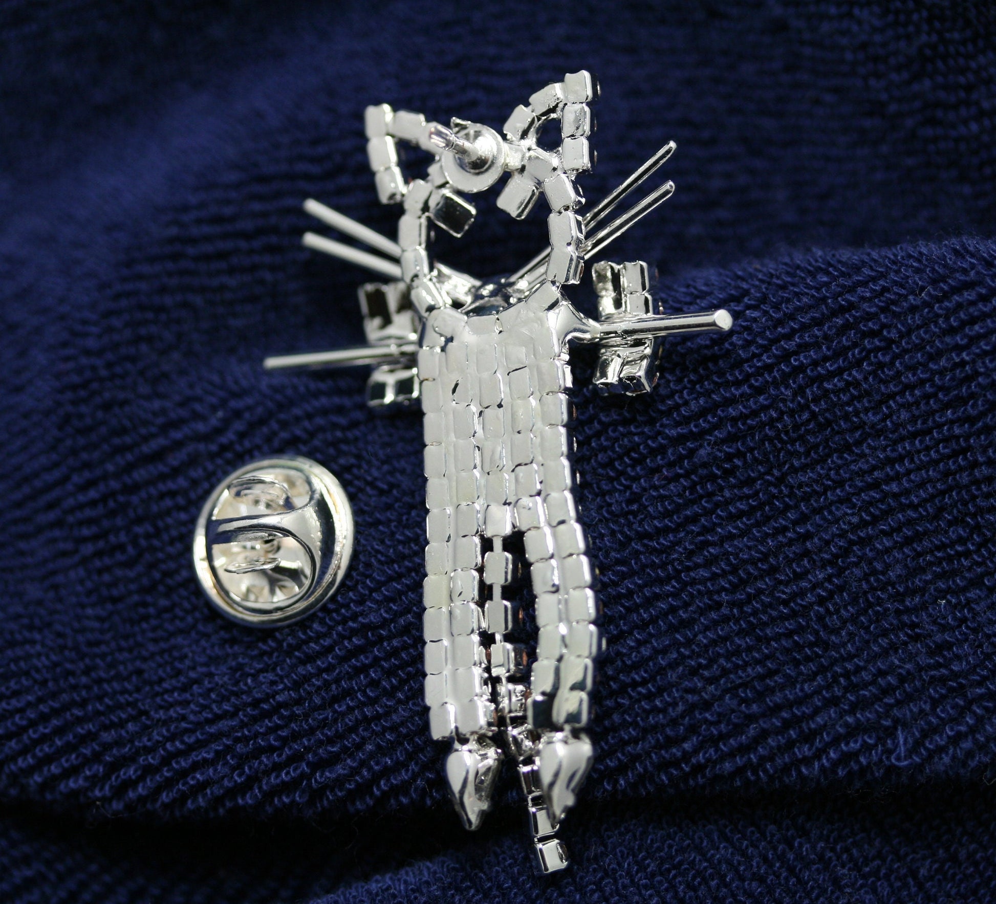 Crystal Diamond Rhinestone Cat Tac Pin Brooch Cats Ladies Fashion Pins Brooches