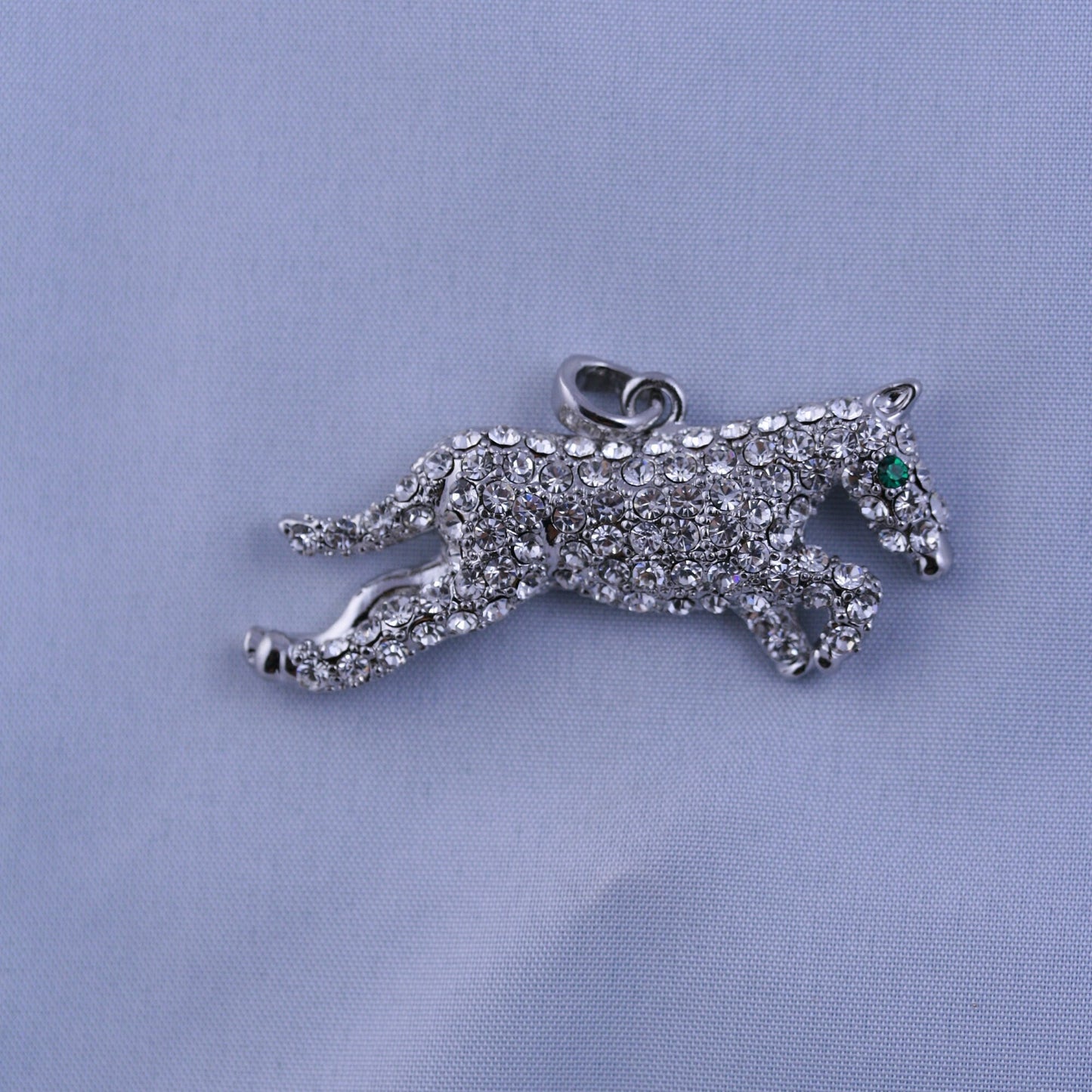 Rhinestone Horse Necklace Pendant Equestrian Themed jewelry Crystal Running Horse Necklace