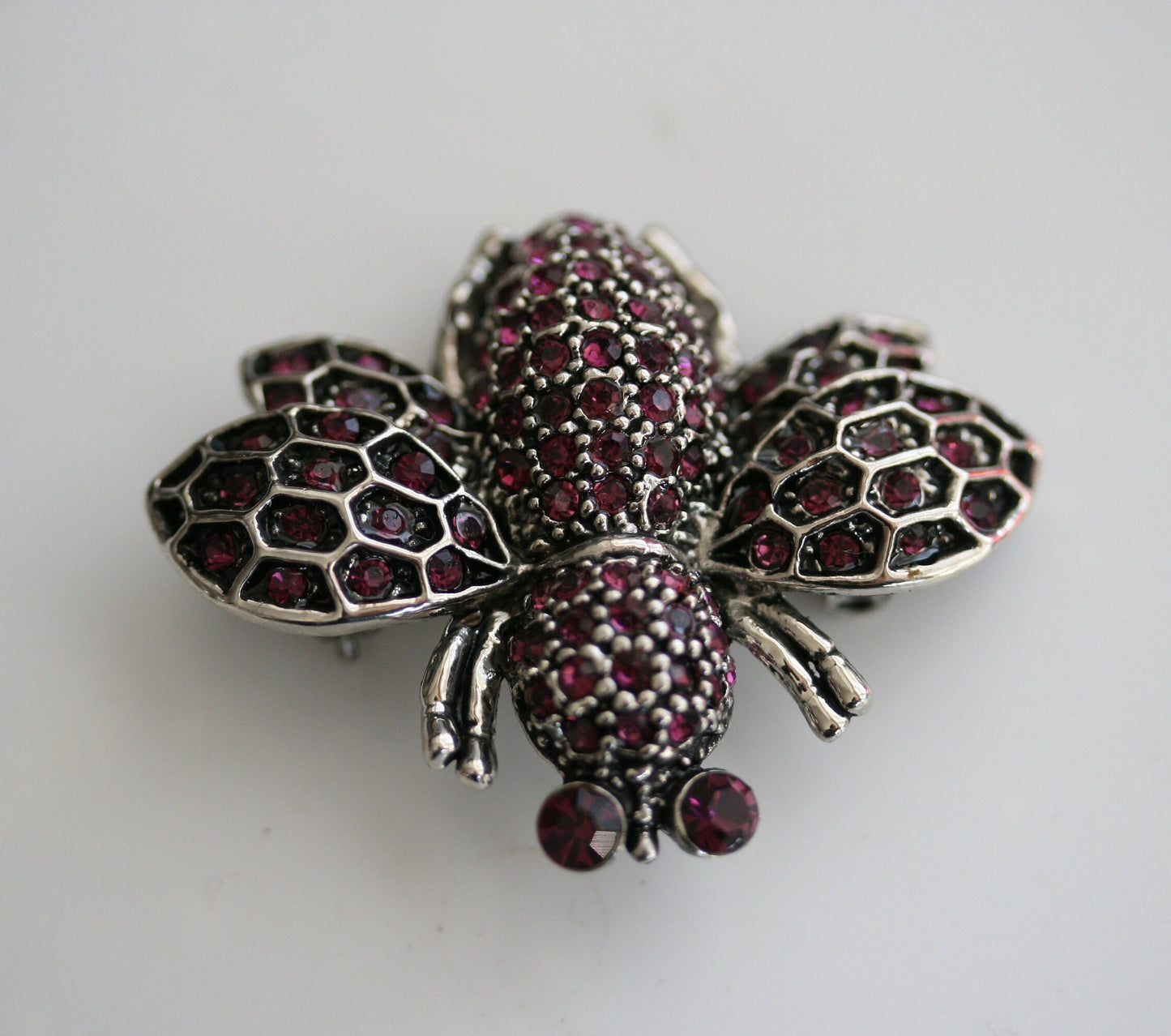 Purple Crystals Bee Brooch Rhinestone BUMBLEBEE HONEY BEE Brooch Pin
