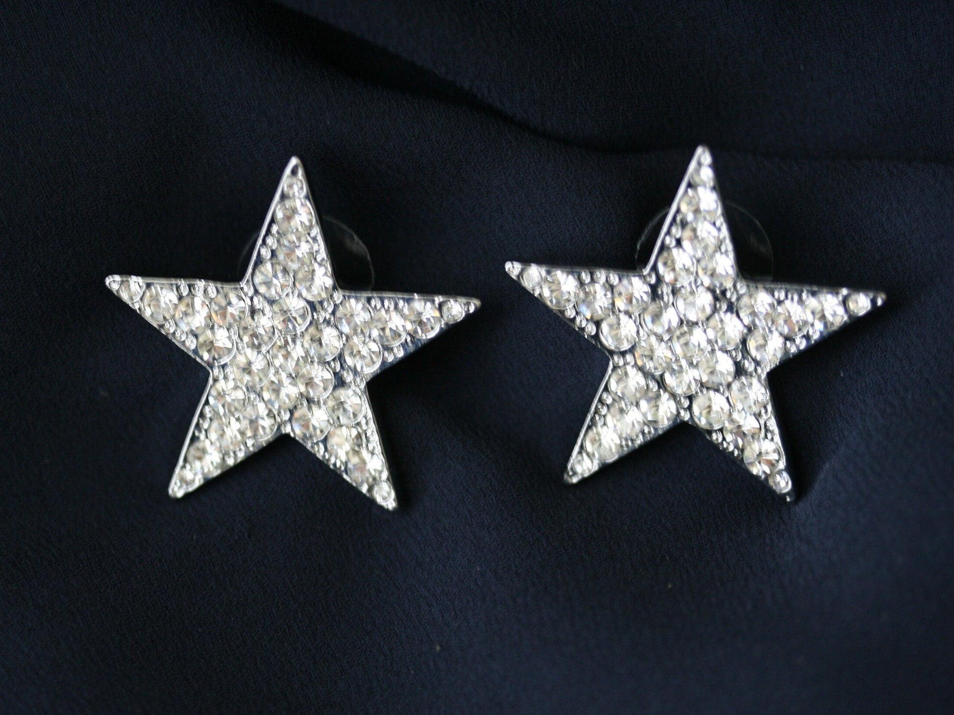 Rhinestone Star Stud Earrings Silver Star Earrings Gold Star Earrings Taxes Star Earring