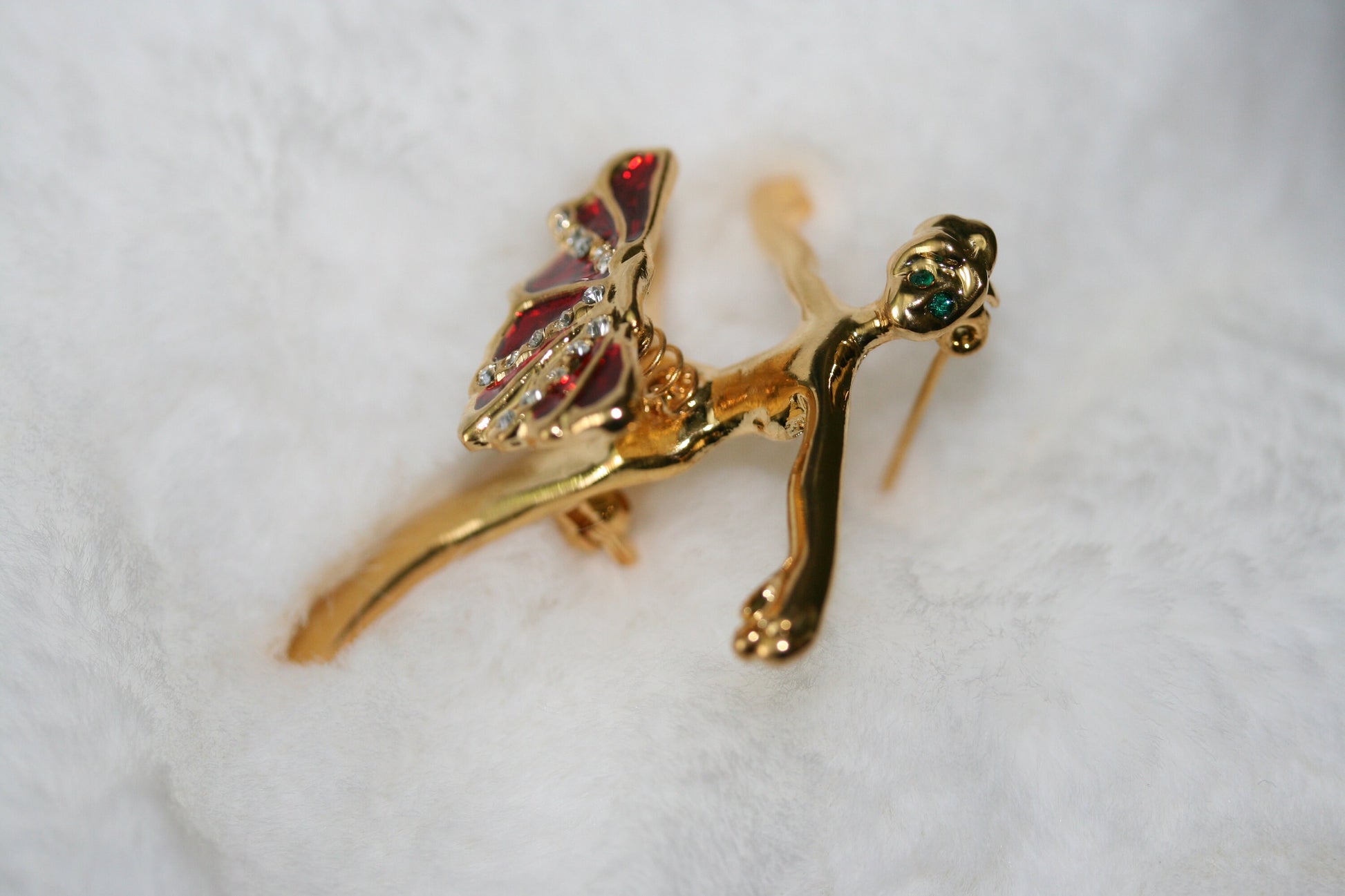 Crystal BALLERINA Brooch Ballet Dance Girl Dancer dancing Pin Brooch