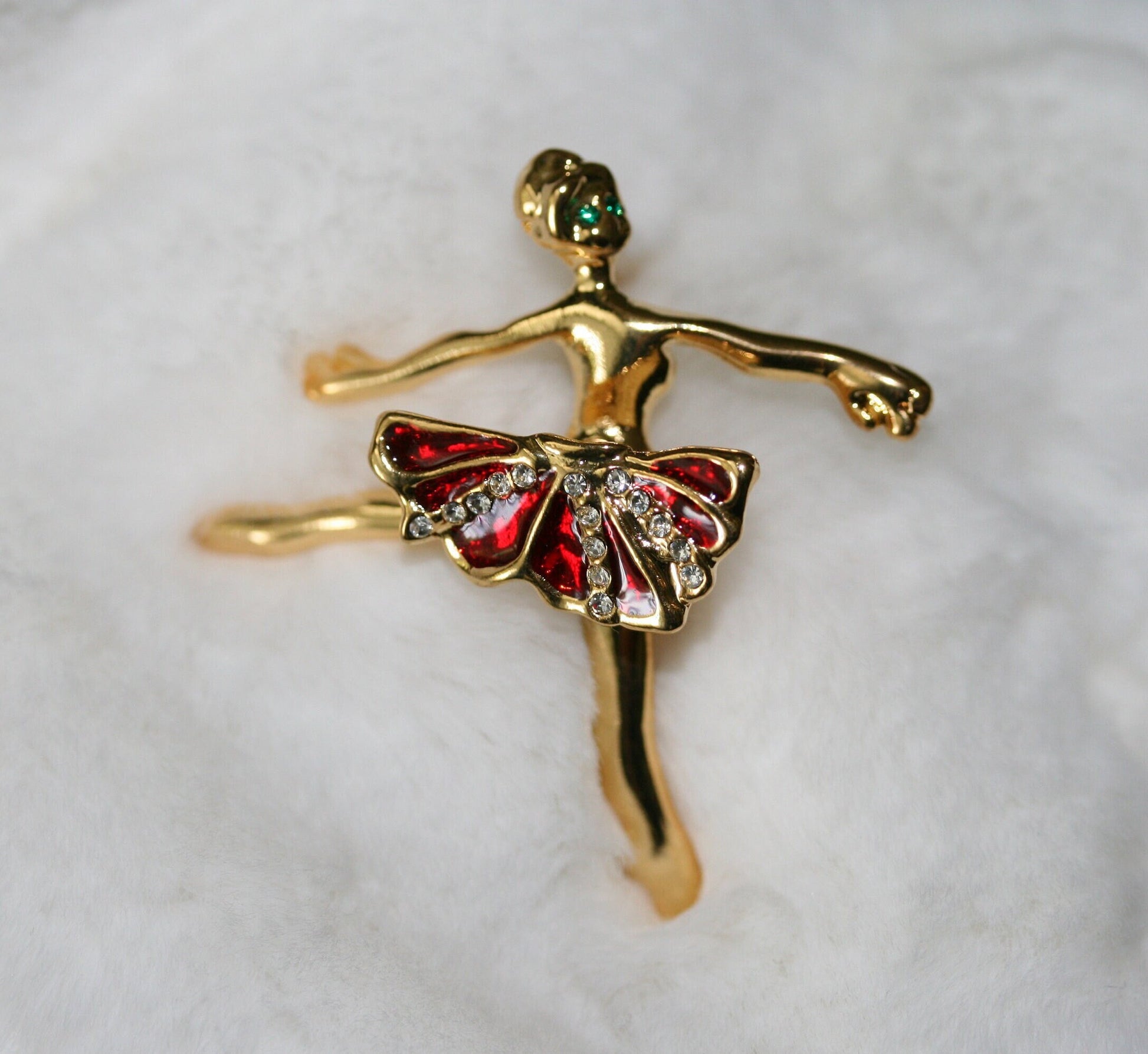 Crystal BALLERINA Brooch Ballet Dance Girl Dancer dancing Pin Brooch