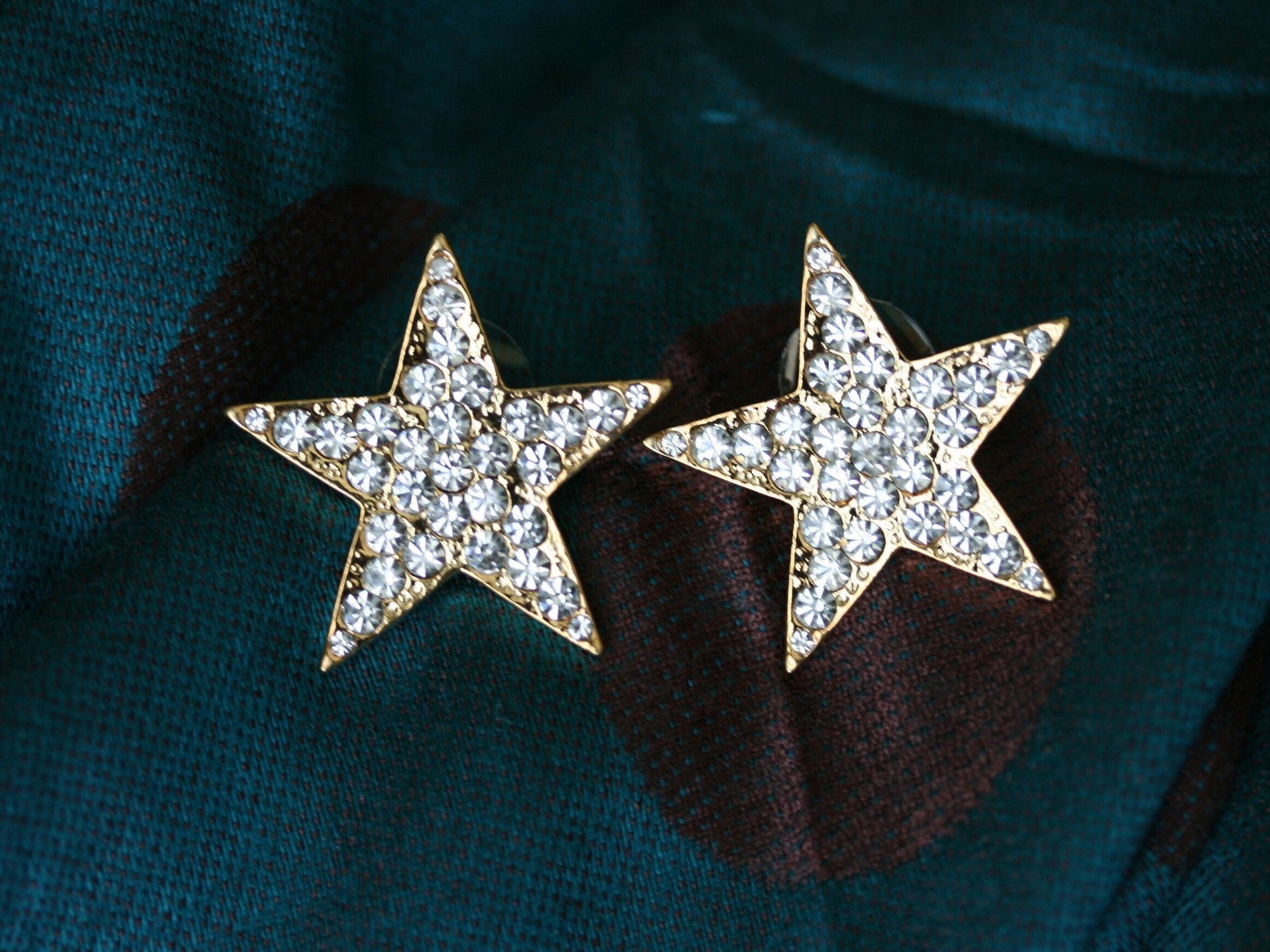Rhinestone Star Stud Earrings Silver Star Earrings Gold Star Earrings Taxes Star Earring