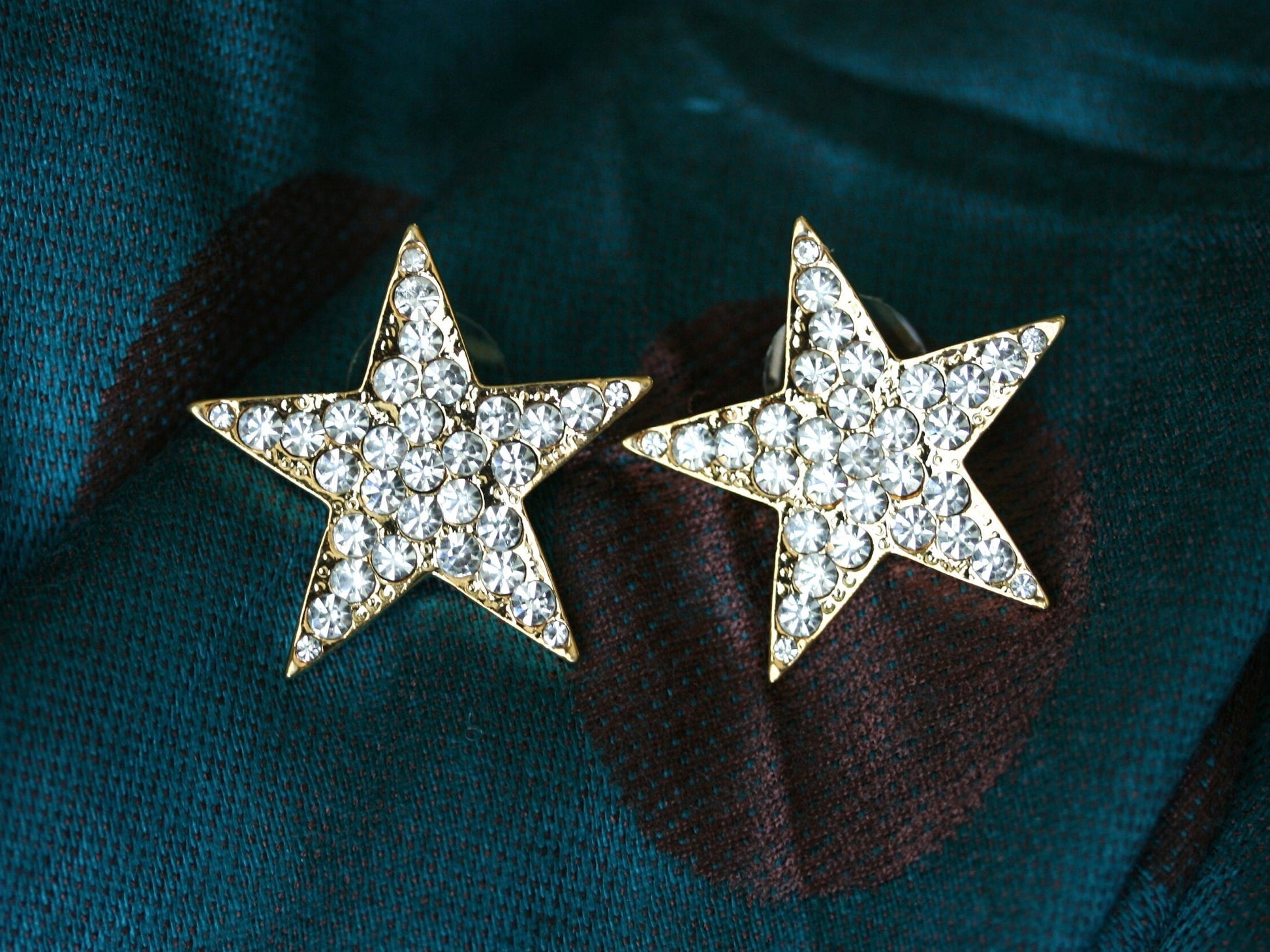 Rhinestone Star Stud Earrings Silver Star Earrings Gold Star Earrings Taxes Star Earring