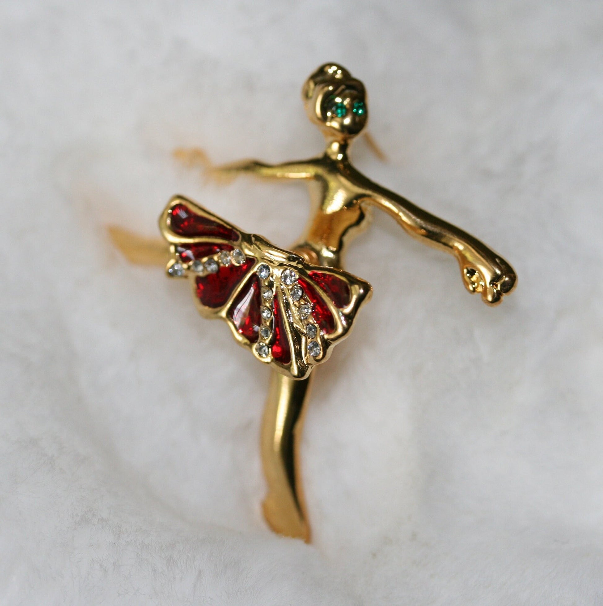 Crystal BALLERINA Brooch Ballet Dance Girl Dancer dancing Pin Brooch