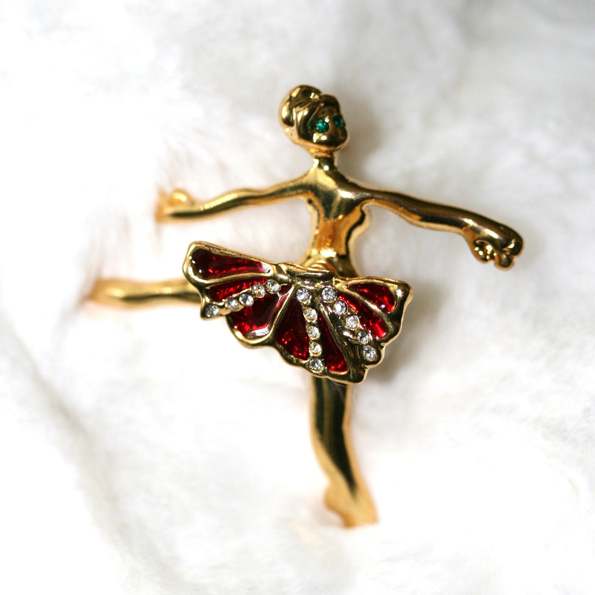 Crystal BALLERINA Brooch Ballet Dance Girl Dancer dancing Pin Brooch