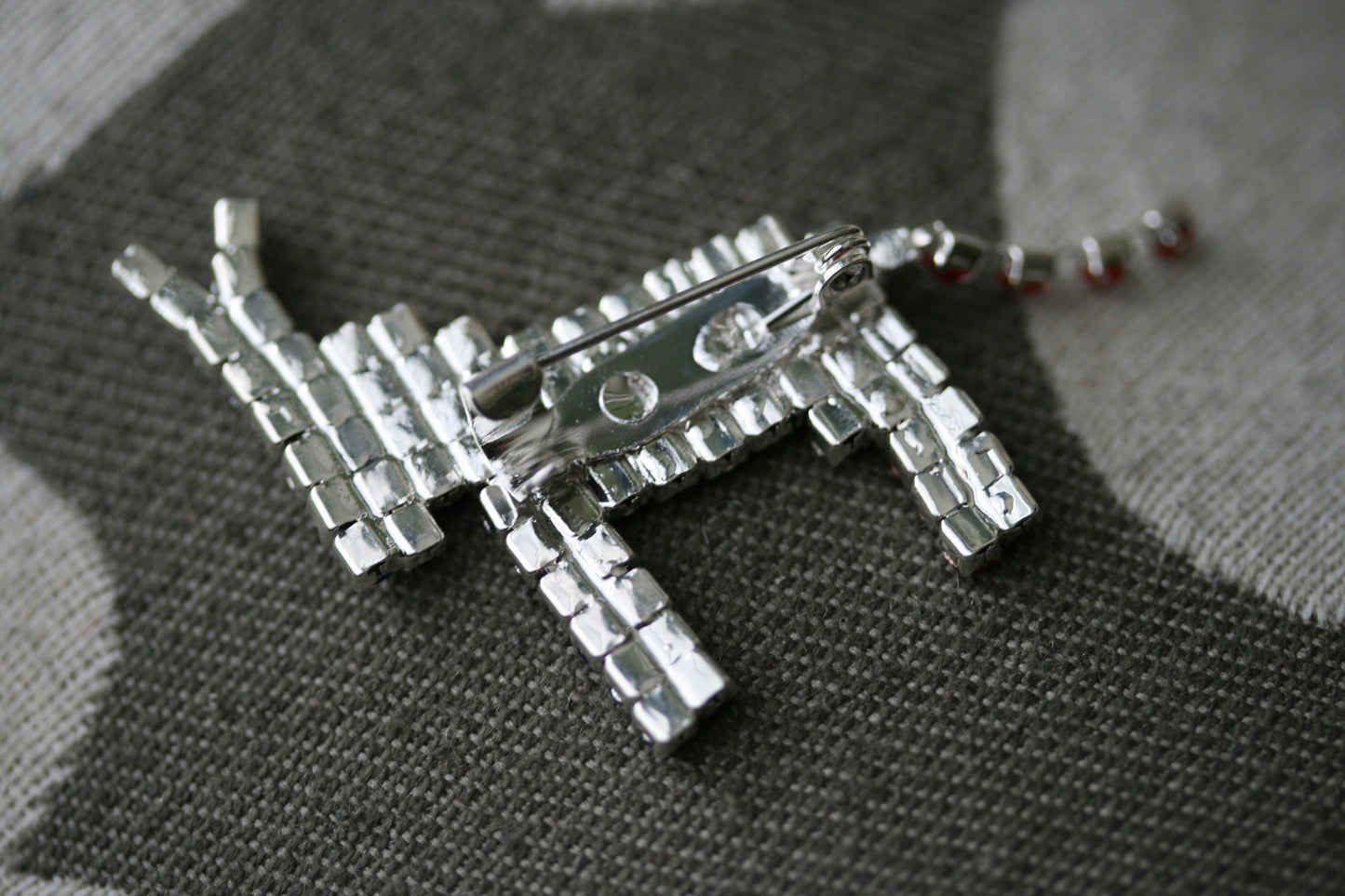 Democratic Party Symbol Donkey Brooch Patriotic Blue Red Rhinestone Pave Donkey Brooch Pin