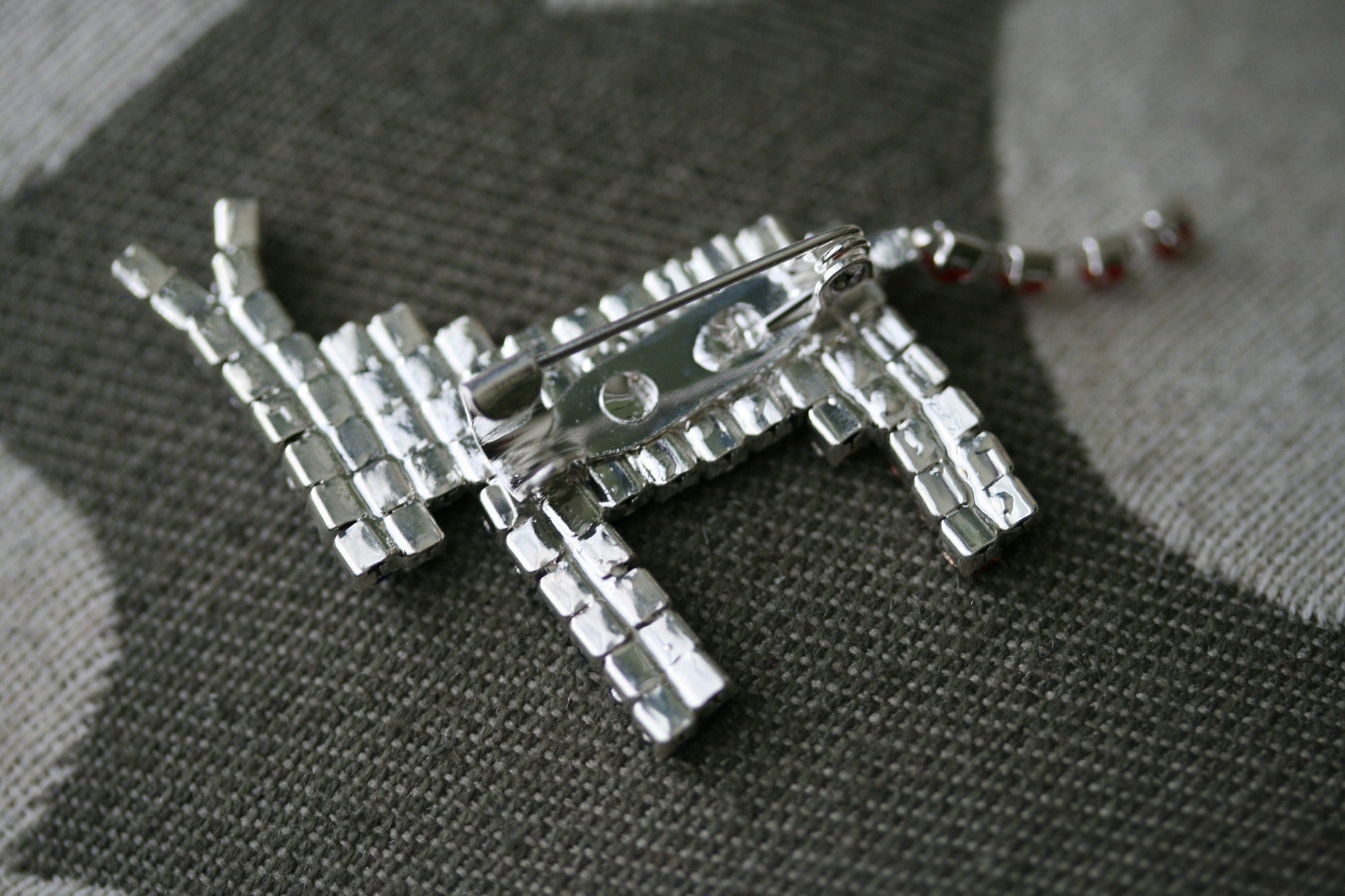 Democratic Party Symbol Donkey Brooch Patriotic Blue Red Rhinestone Pave Donkey Brooch Pin