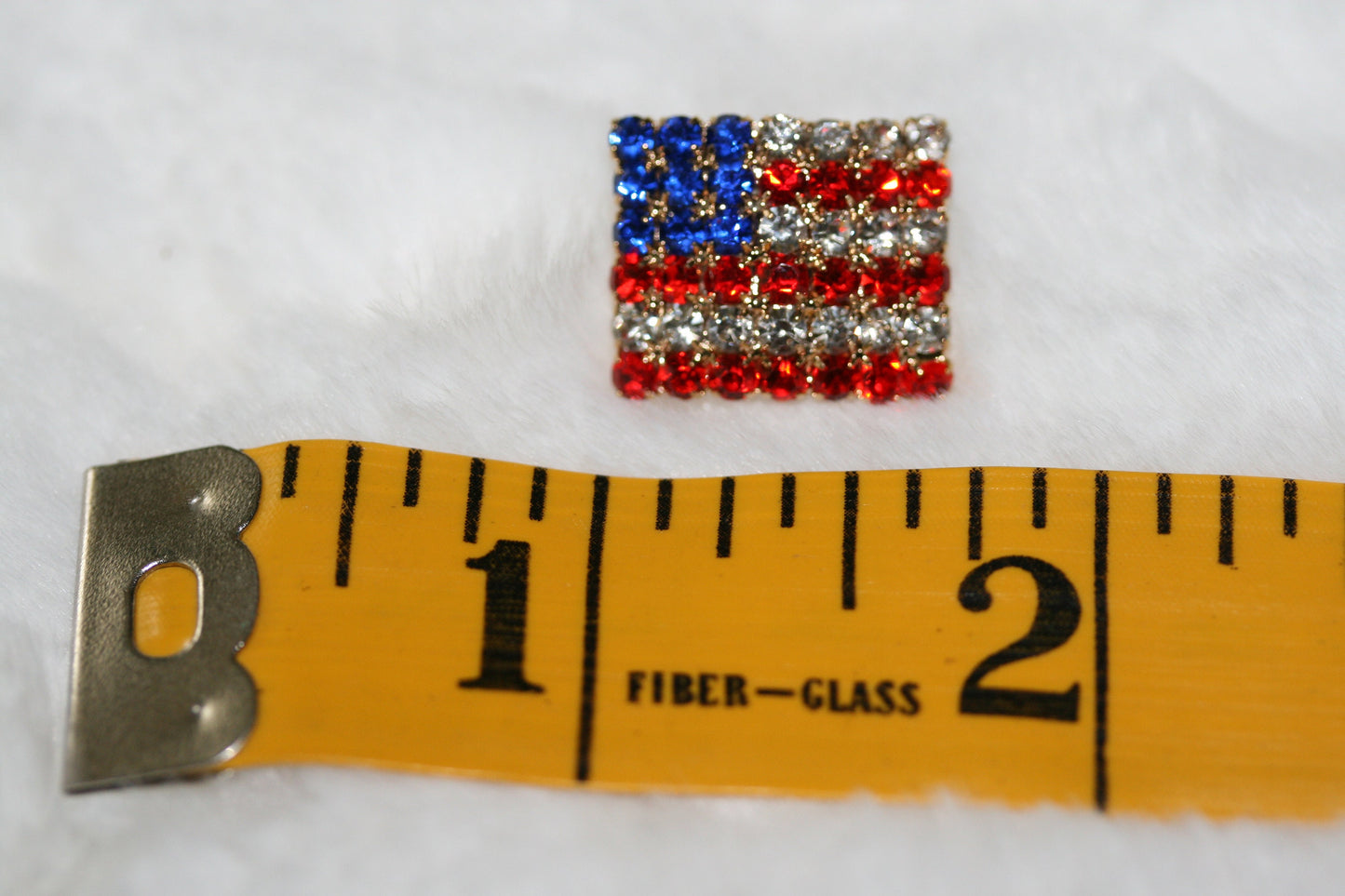 US Flag Lapel/Tac Pin Rhinestone, Red White Blue National Flag Tac Pin 4th of July Patriotic Tac/Pin