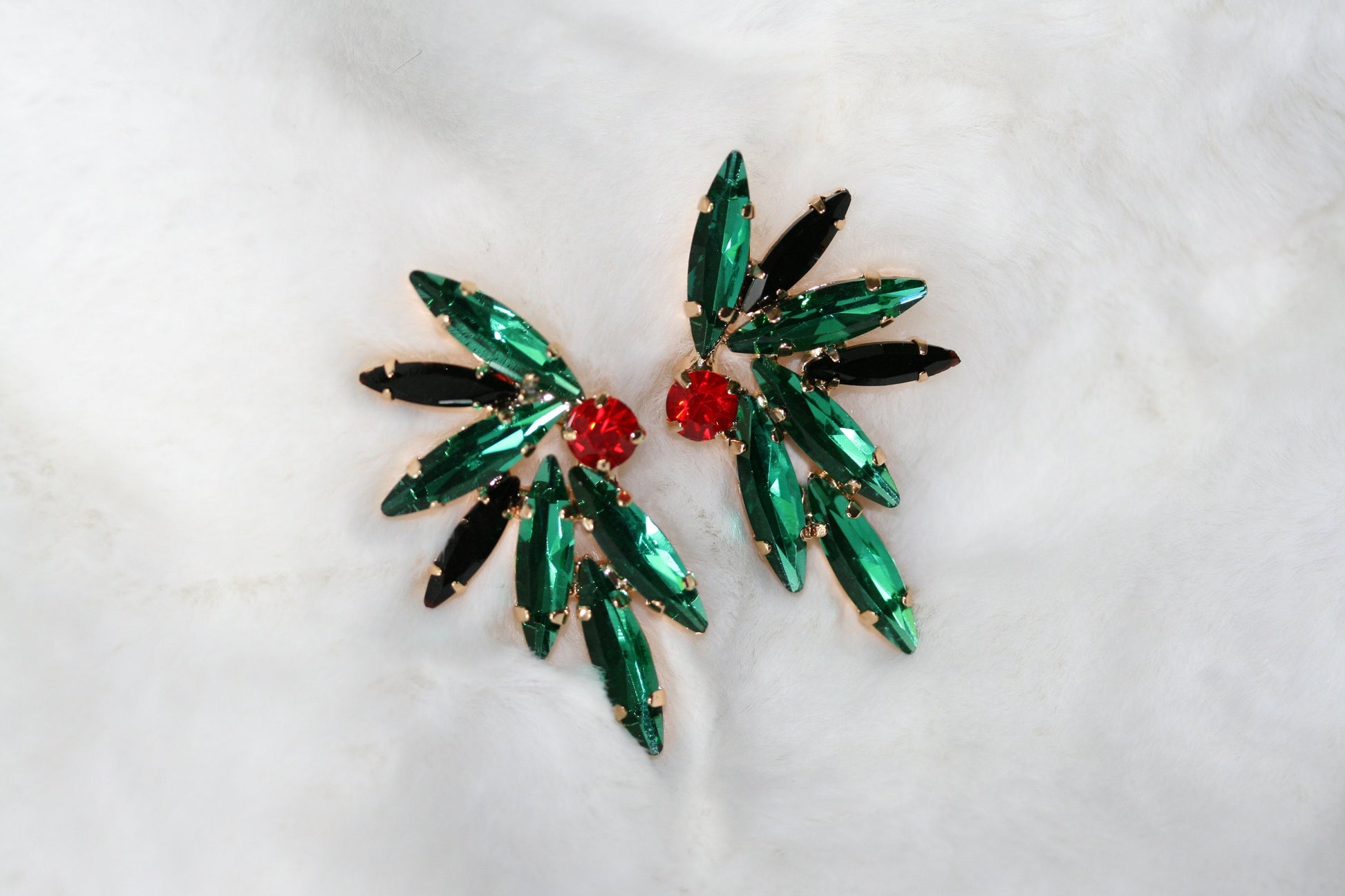 Rhinestone Cluster Stud Bridal Earrings, Christmas Earrings, Woman Earring , Xmas Earring, Holiday Earring Gift