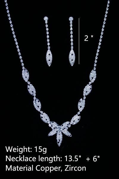 Wedding necklace set, Bridal necklace and earring set, CZ bridal necklace set, Jewelry Set For Women Perfect Gift For Her